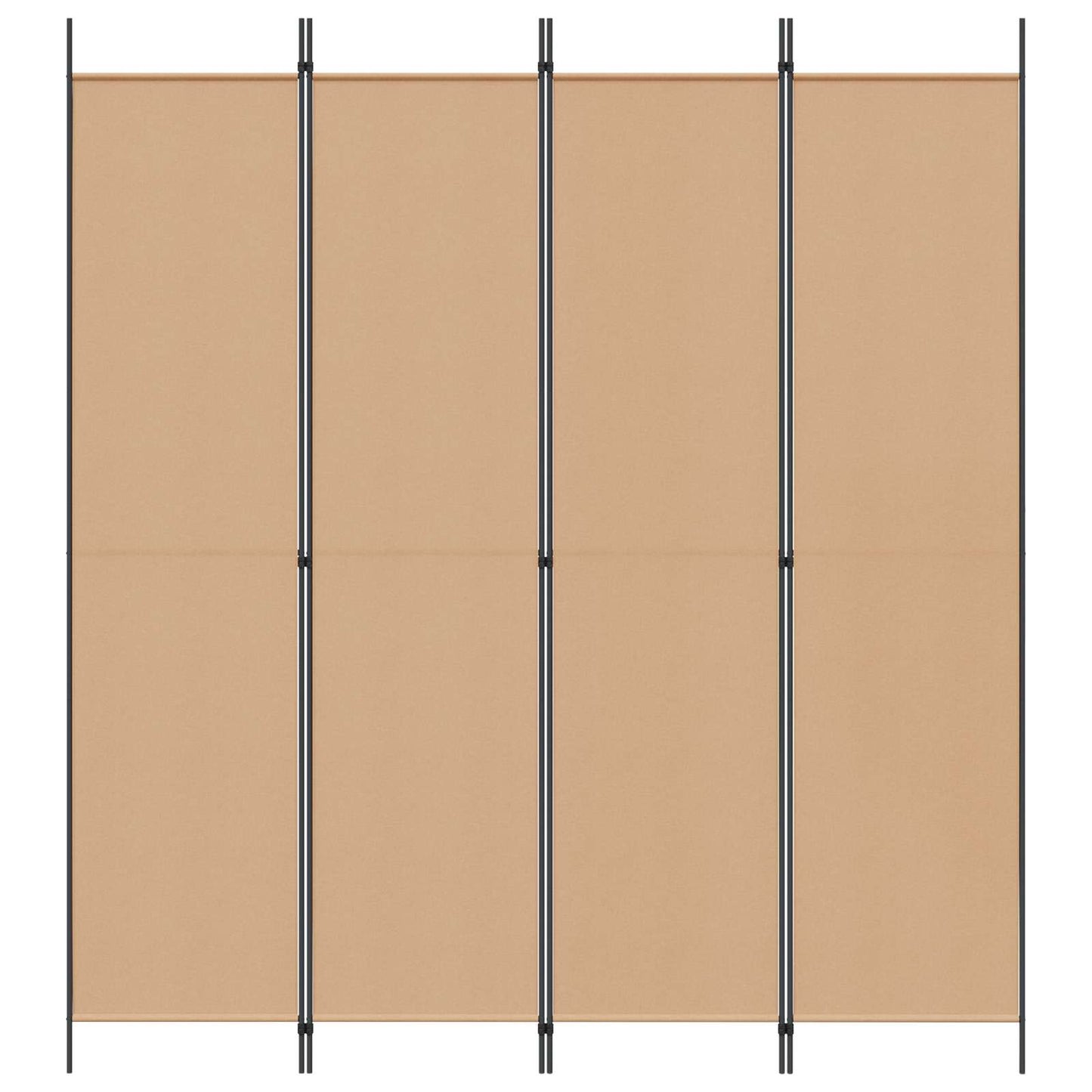 4-panelen roomdivider Beige 200 x 220 cm Stof is nu te koop bij PeponiXL, paradijselijk wonen!