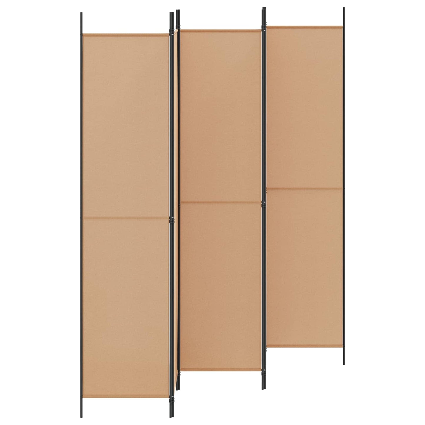 5-Panel Room Divider Beige 250 x 220 cm Stof is nu te koop bij PeponiXL, paradijselijk wonen!