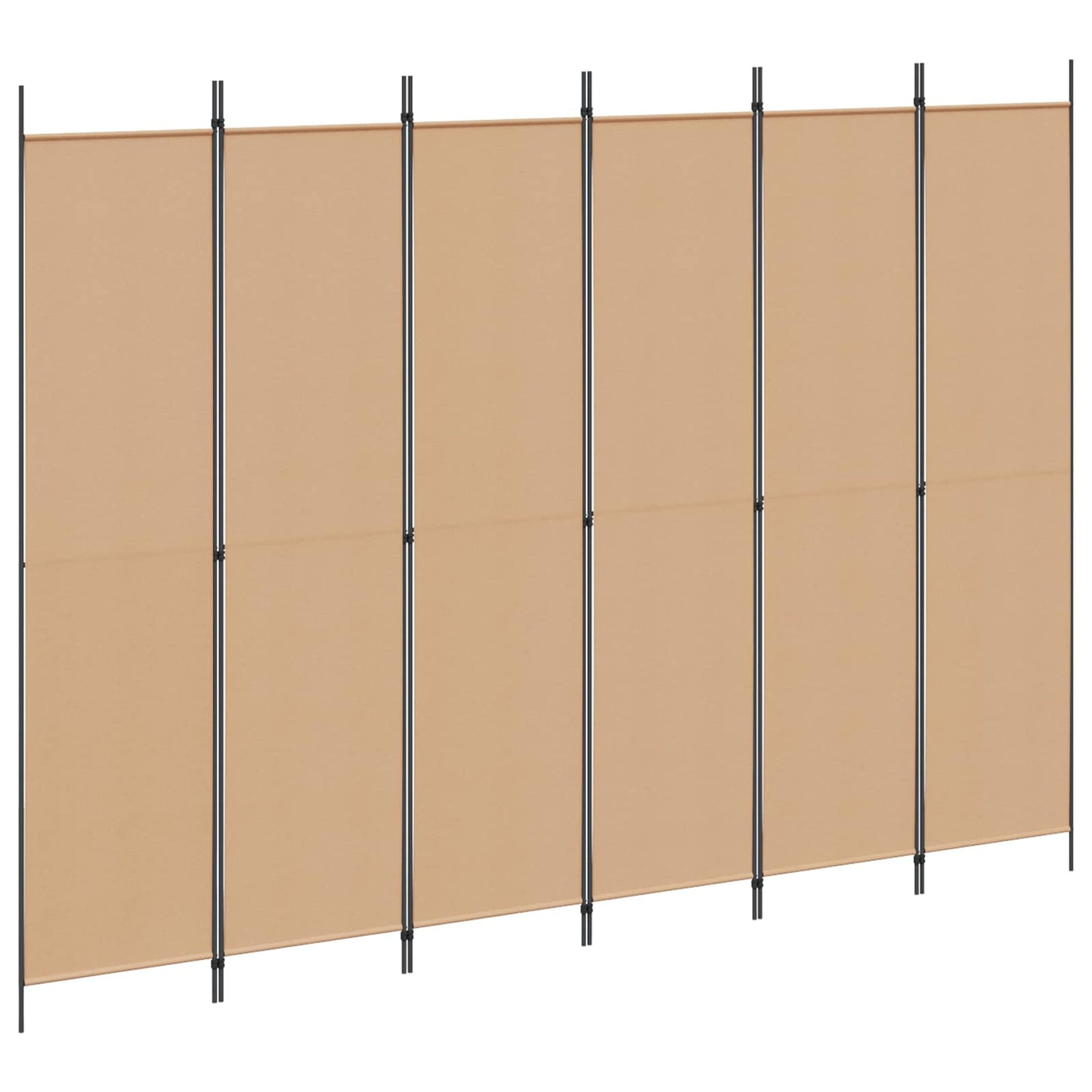 6-Panelen Kamerscherm Beige 300 x 220 cm Stof is nu te koop bij PeponiXL, paradijselijk wonen!