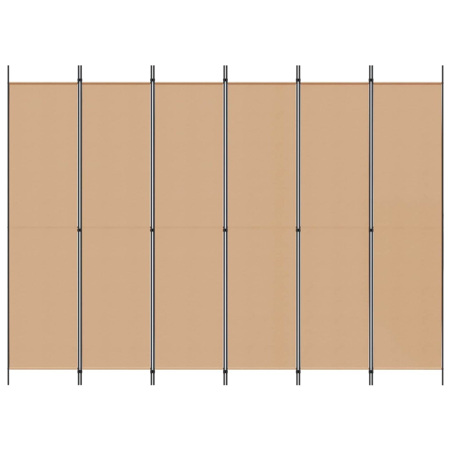 6-Panelen Kamerscherm Beige 300 x 220 cm Stof is nu te koop bij PeponiXL, paradijselijk wonen!