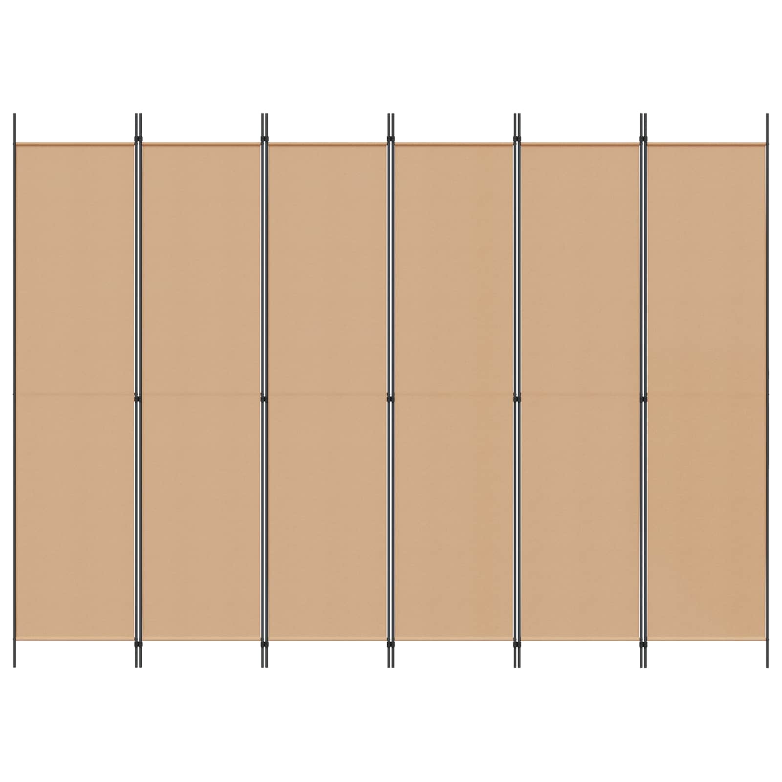 6-Panelen Kamerscherm Beige 300 x 220 cm Stof is nu te koop bij PeponiXL, paradijselijk wonen!