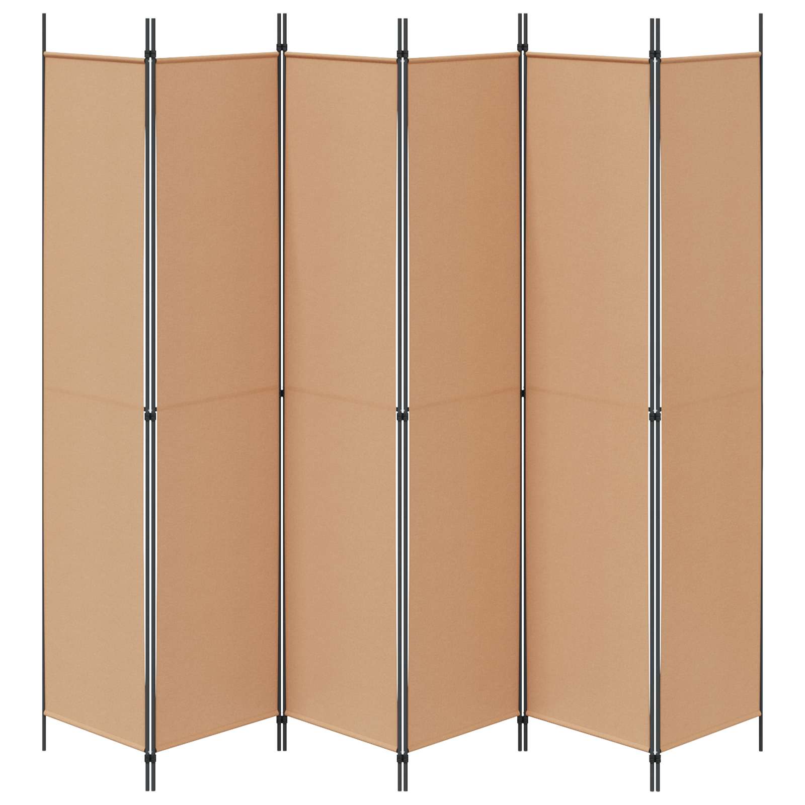6-Panelen Kamerscherm Beige 300 x 220 cm Stof is nu te koop bij PeponiXL, paradijselijk wonen!