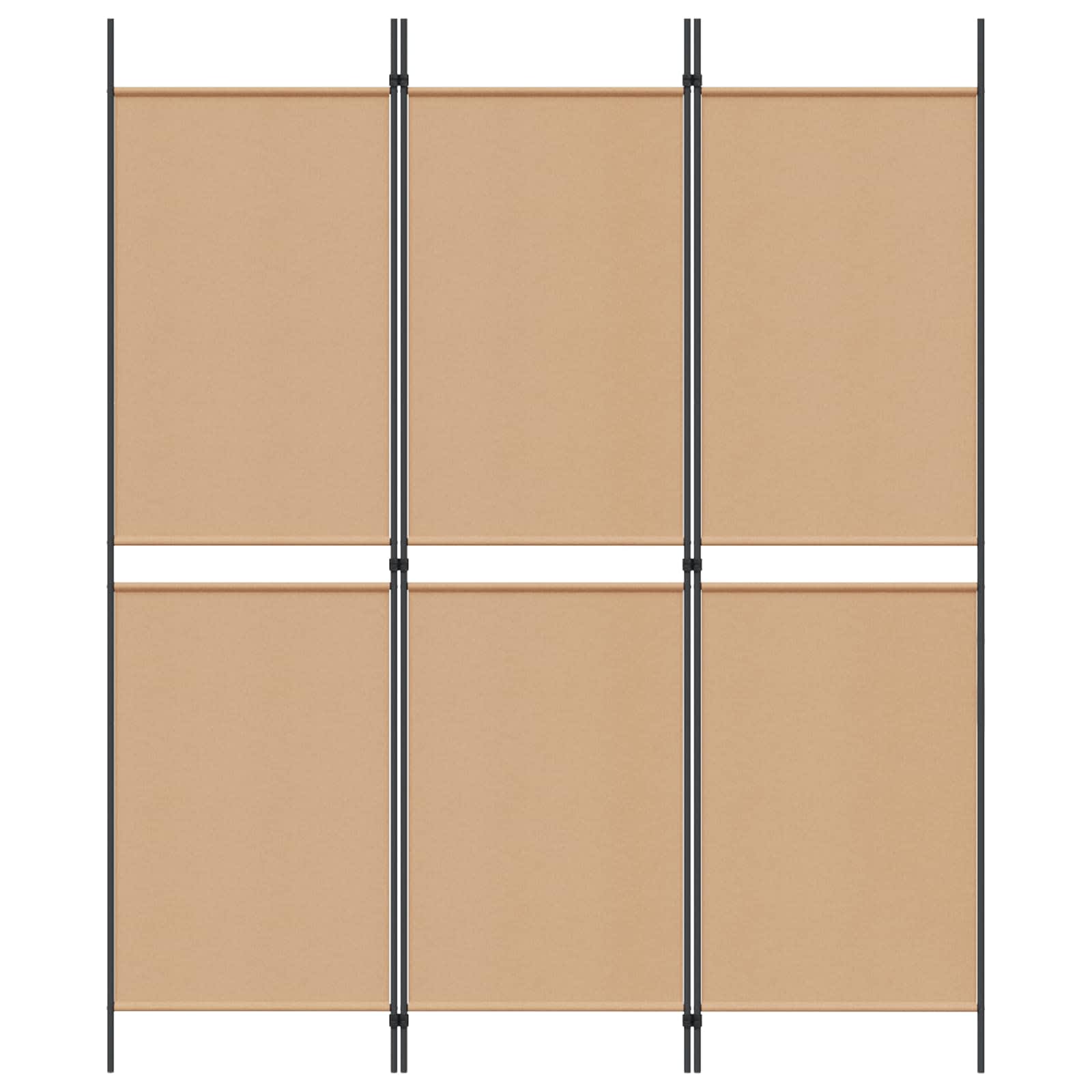 3-paneel kamerscherm Beige 150 x 180 cm Stof is nu te koop bij PeponiXL, paradijselijk wonen!