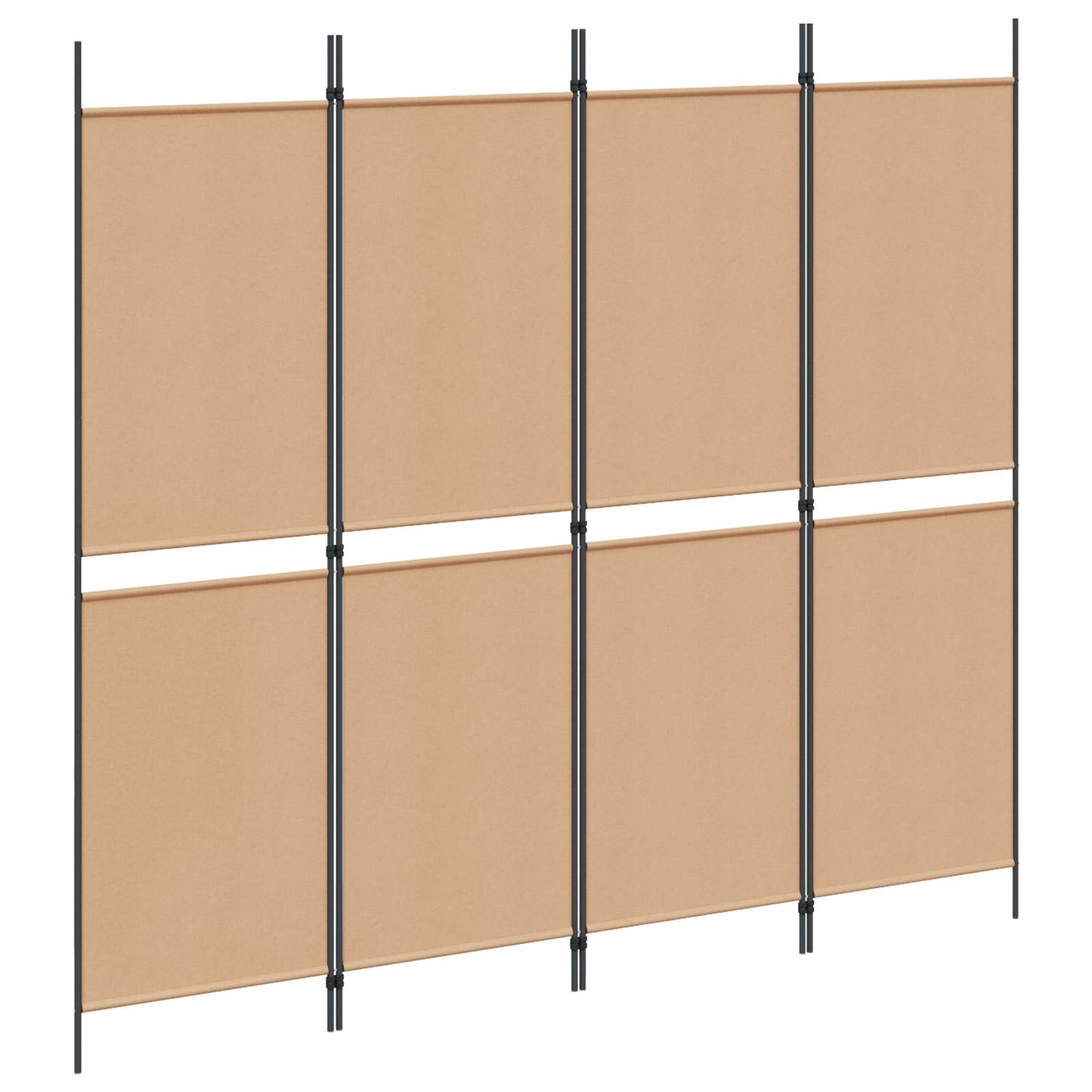 4-Panel Room Divider Beige 200 x 180 cm Stof is nu te koop bij PeponiXL, paradijselijk wonen!