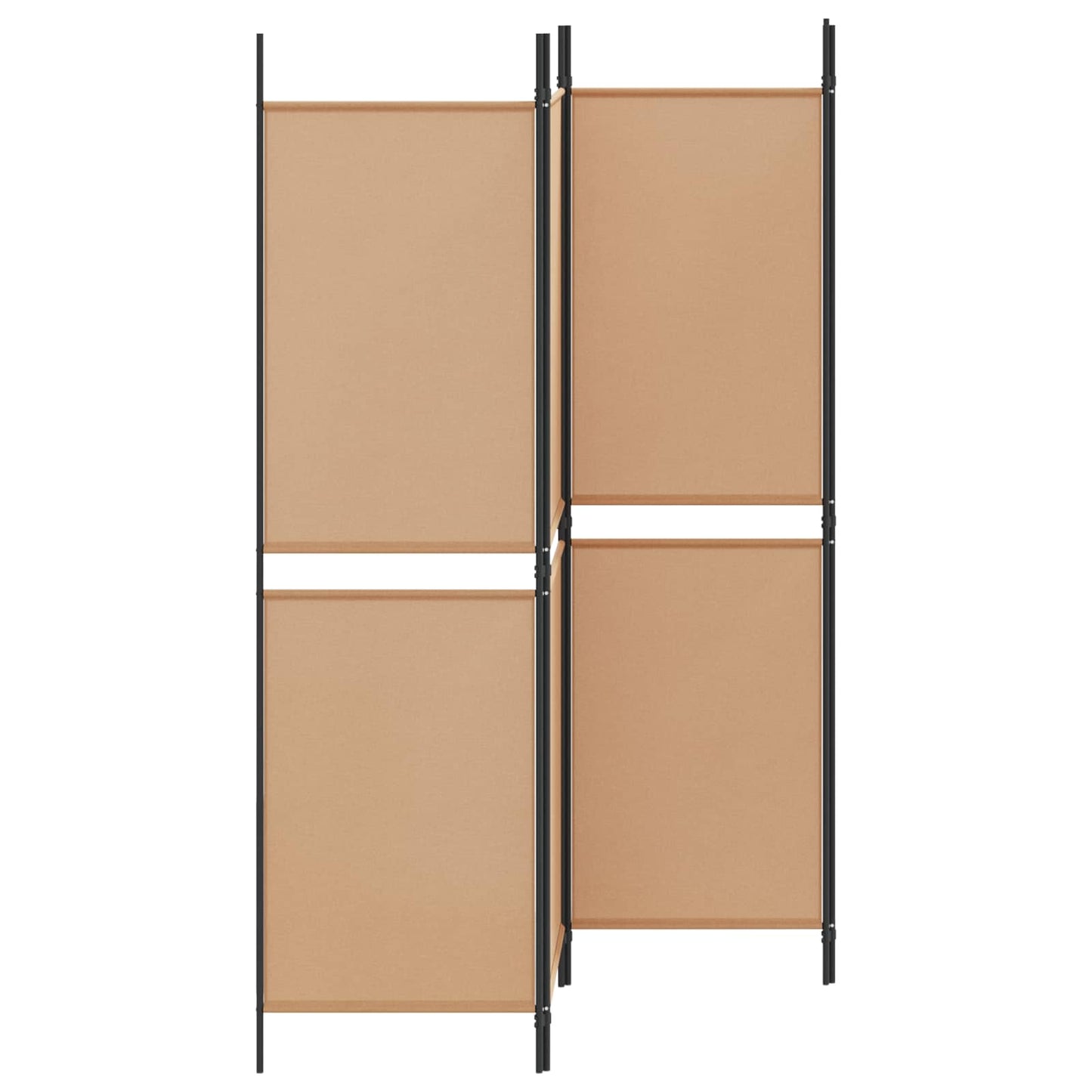 4-Panel Room Divider Beige 200 x 180 cm Stof is nu te koop bij PeponiXL, paradijselijk wonen!
