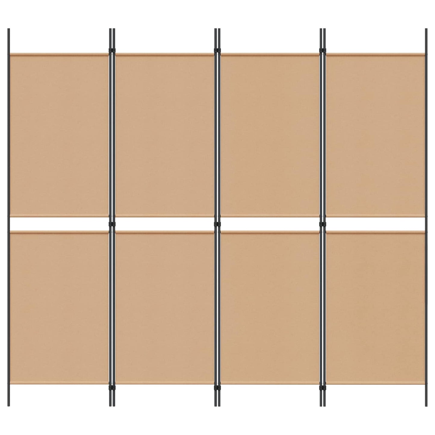 4-Panel Room Divider Beige 200 x 180 cm Stof is nu te koop bij PeponiXL, paradijselijk wonen!