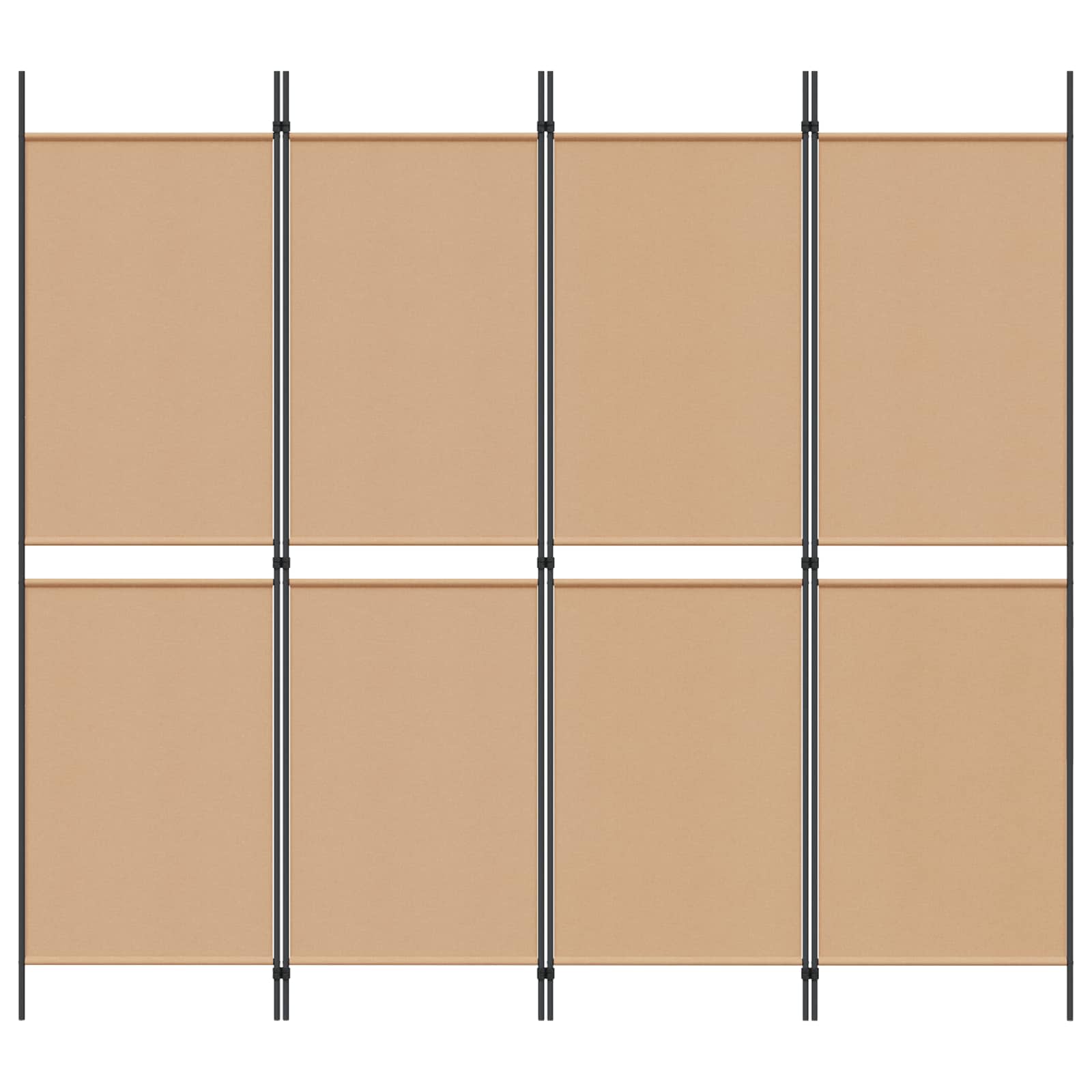 4-Panel Room Divider Beige 200 x 180 cm Stof is nu te koop bij PeponiXL, paradijselijk wonen!