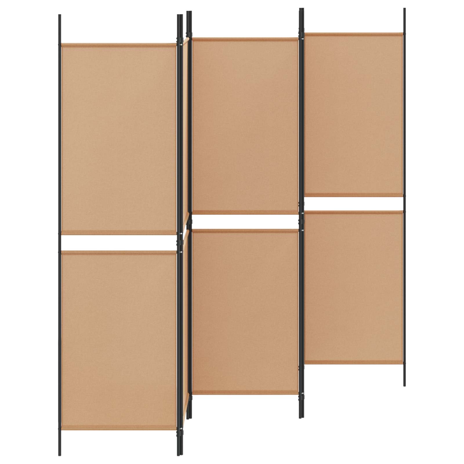 5-Panel Room Divider Beige 250 x 180 cm Stof is nu te koop bij PeponiXL, paradijselijk wonen!