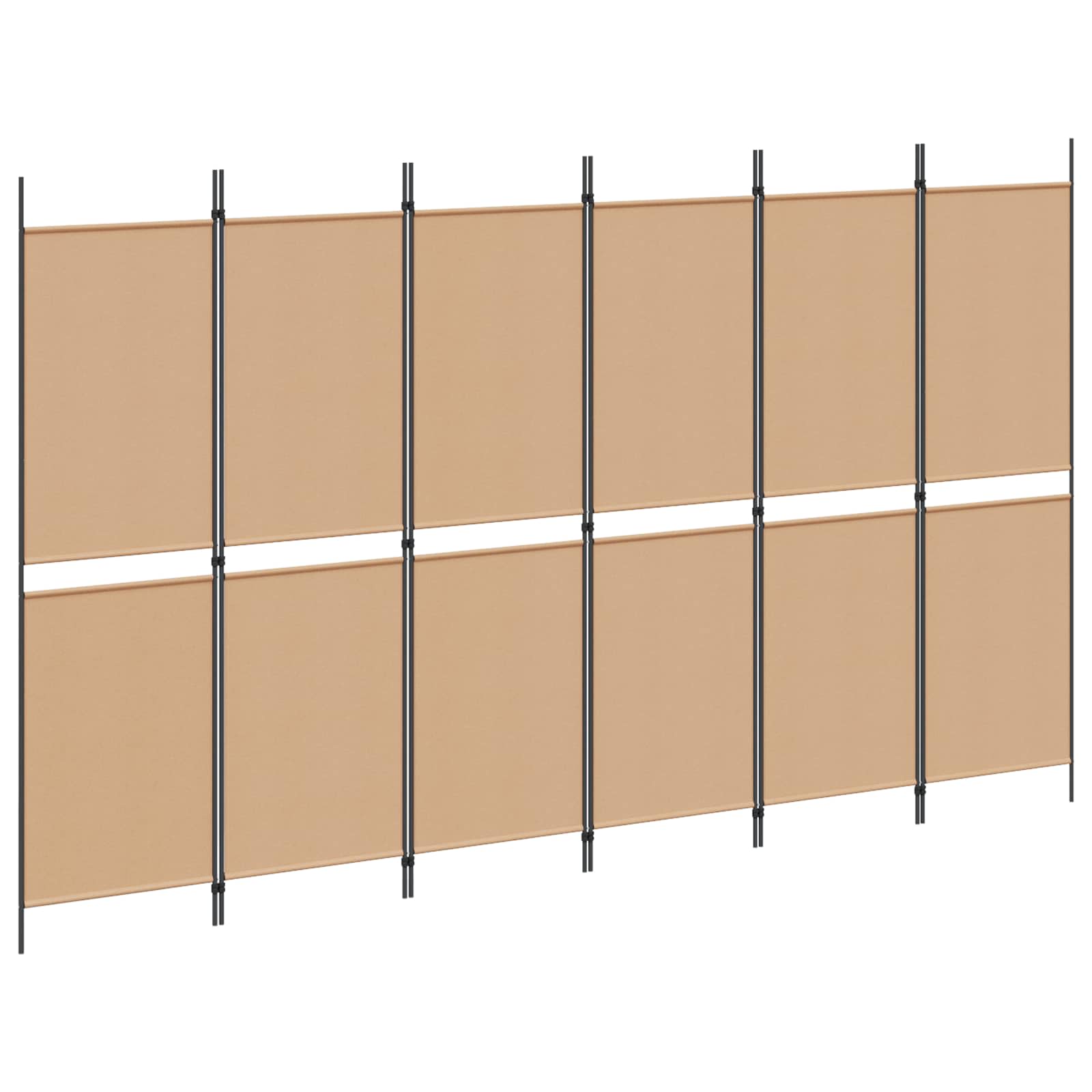 6-Panelen Kamerscherm Beige 300 x 180 cm Stof is nu te koop bij PeponiXL, paradijselijk wonen!