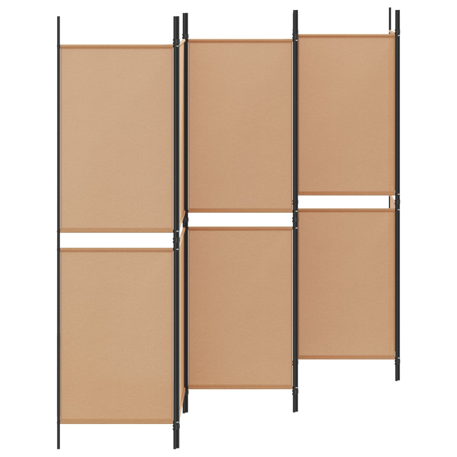 6-Panelen Kamerscherm Beige 300 x 180 cm Stof is nu te koop bij PeponiXL, paradijselijk wonen!