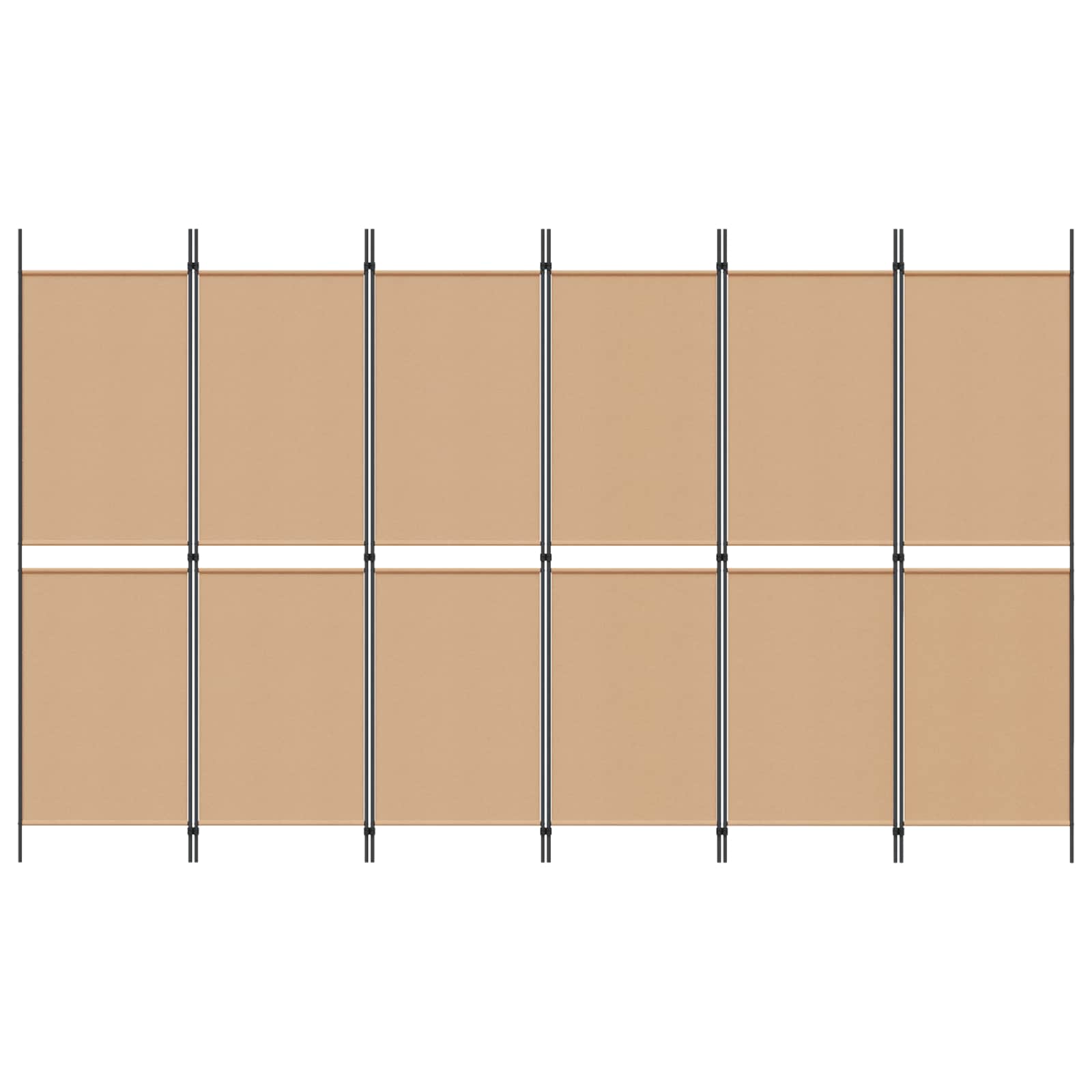 6-Panelen Kamerscherm Beige 300 x 180 cm Stof is nu te koop bij PeponiXL, paradijselijk wonen!
