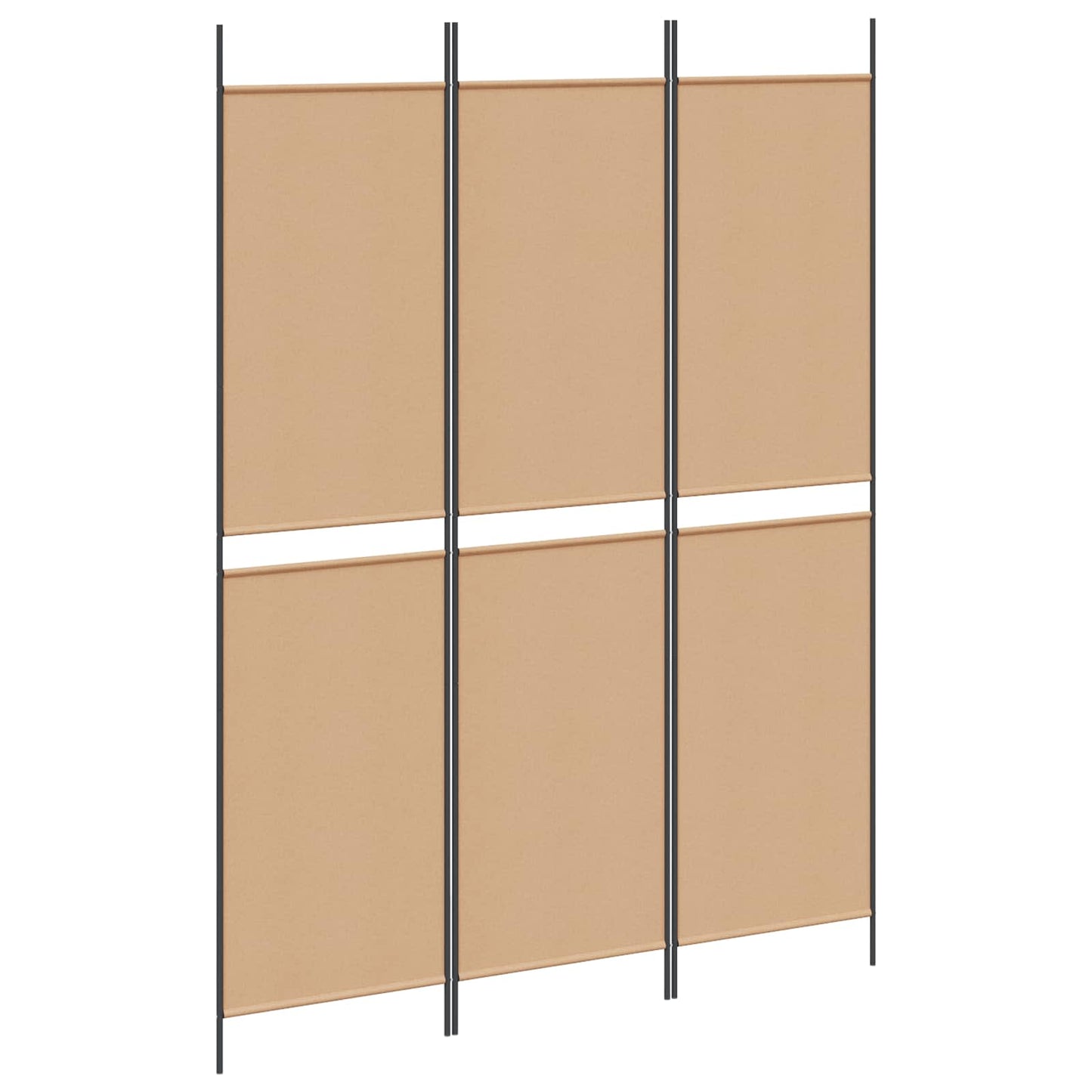 3-Panel Room Divider Beige 150 x 200 cm Stof is nu te koop bij PeponiXL, paradijselijk wonen!