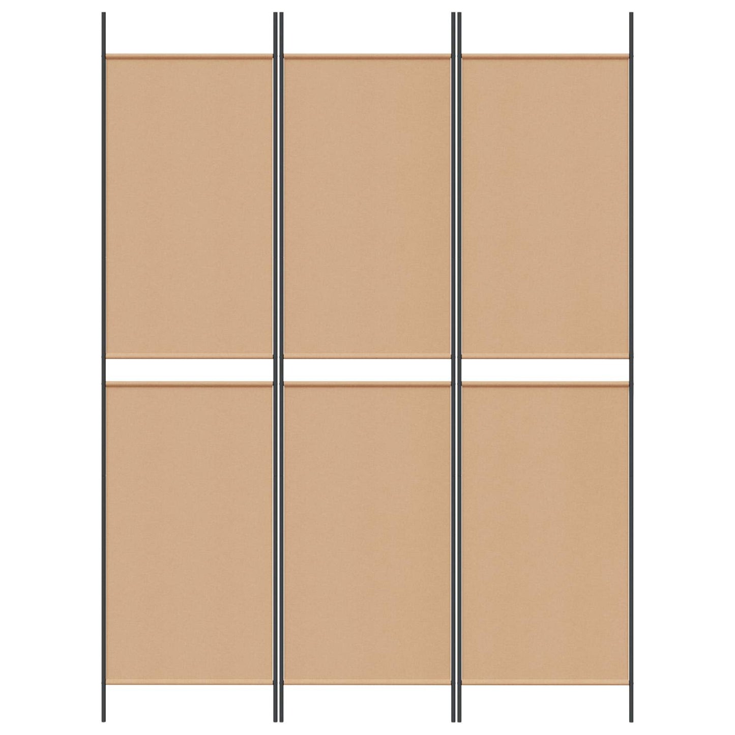 3-Panel Room Divider Beige 150 x 200 cm Stof is nu te koop bij PeponiXL, paradijselijk wonen!