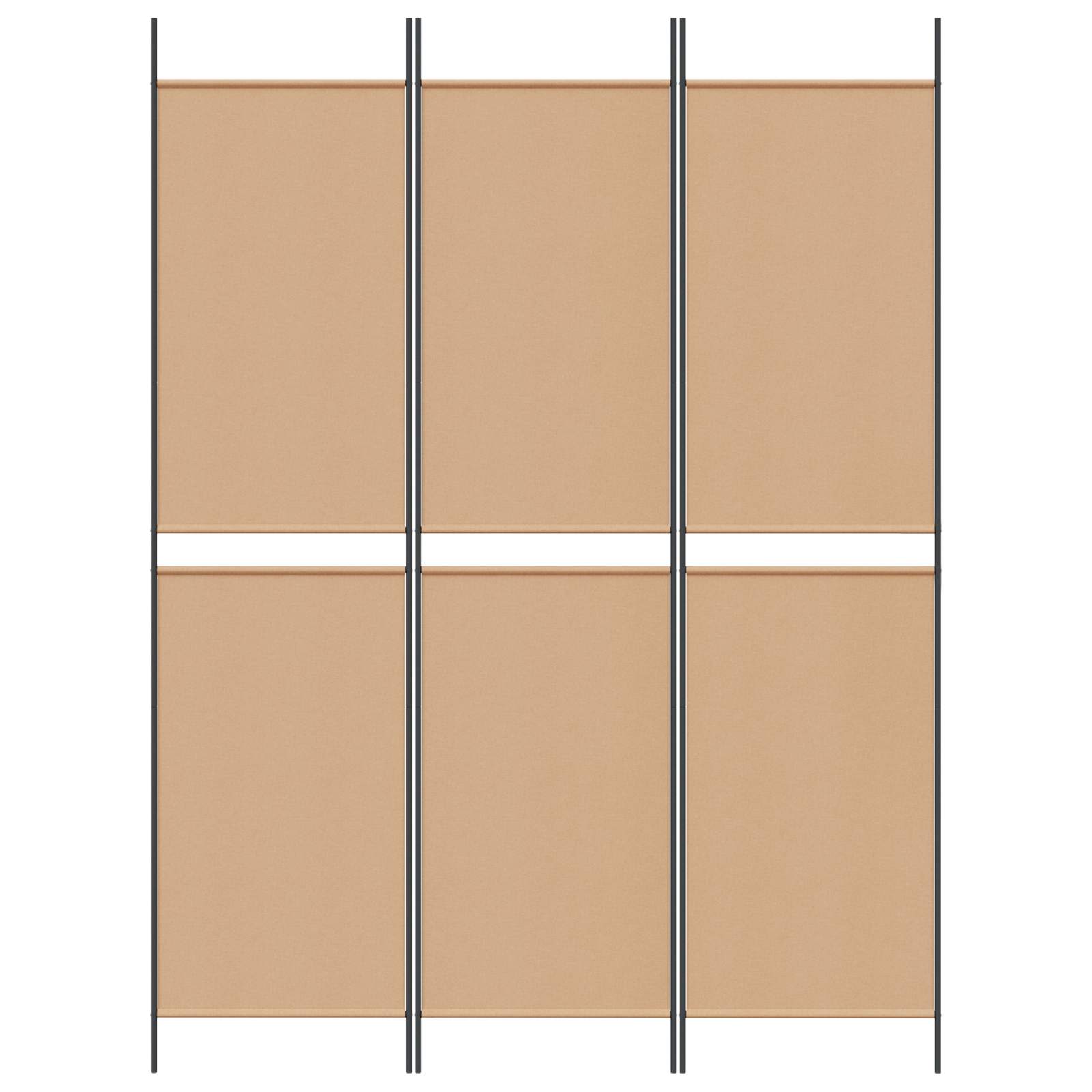 3-Panel Room Divider Beige 150 x 200 cm Stof is nu te koop bij PeponiXL, paradijselijk wonen!