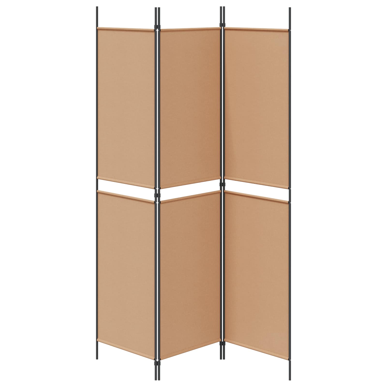 3-Panel Room Divider Beige 150 x 200 cm Stof is nu te koop bij PeponiXL, paradijselijk wonen!