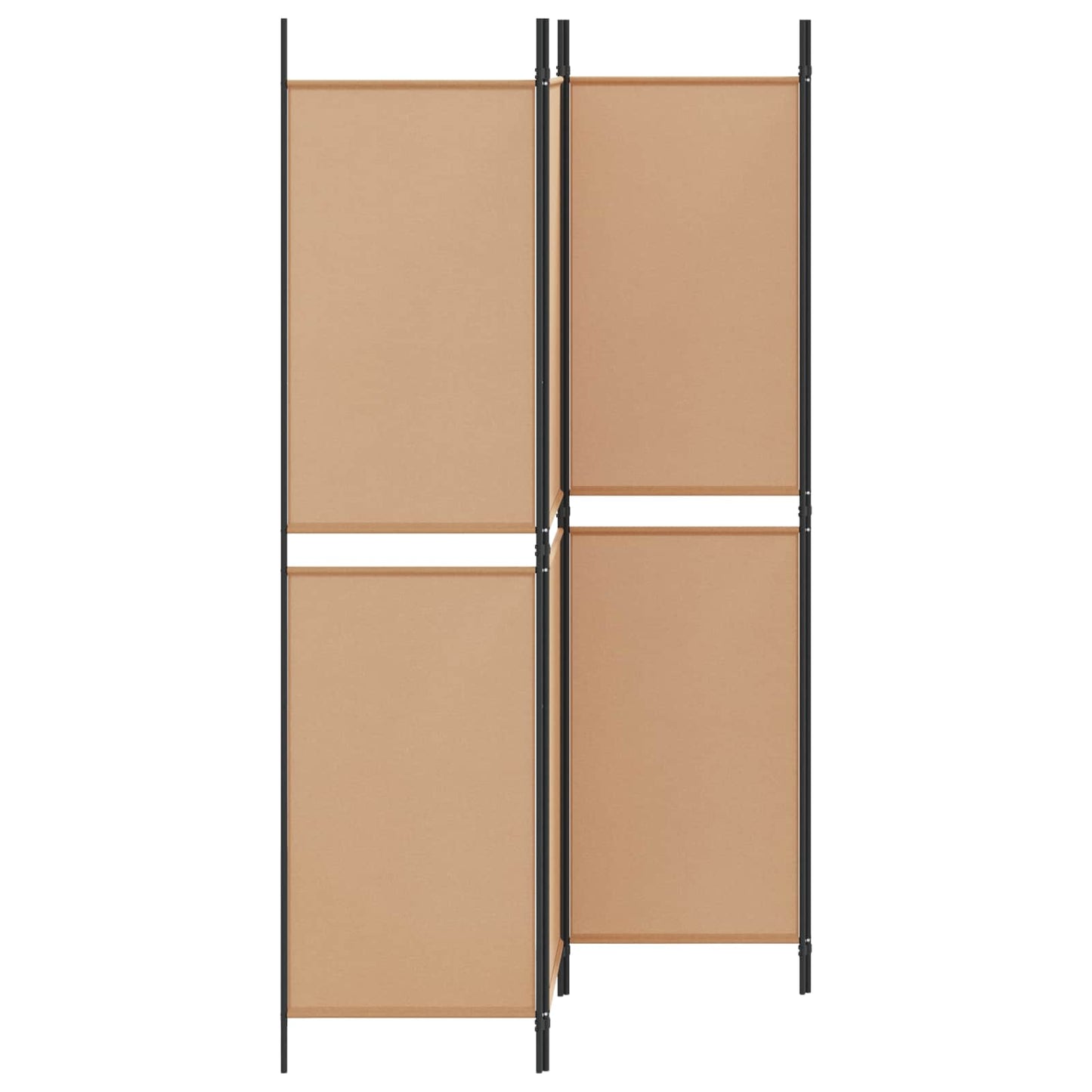 4-panelen kamerscherm Beige 200 x 200 cm Stof is nu te koop bij PeponiXL, paradijselijk wonen!