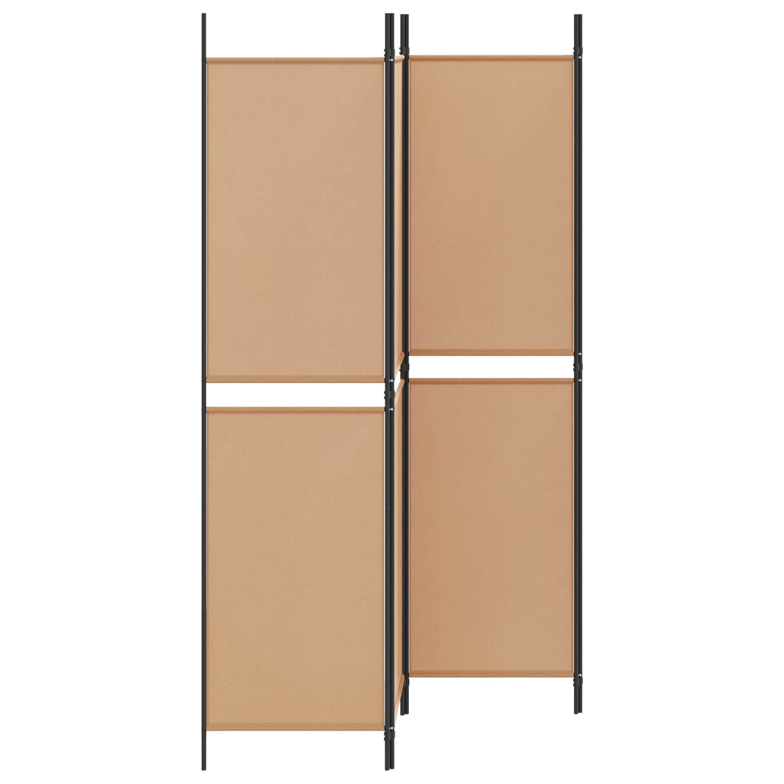 4-panelen kamerscherm Beige 200 x 200 cm Stof is nu te koop bij PeponiXL, paradijselijk wonen!