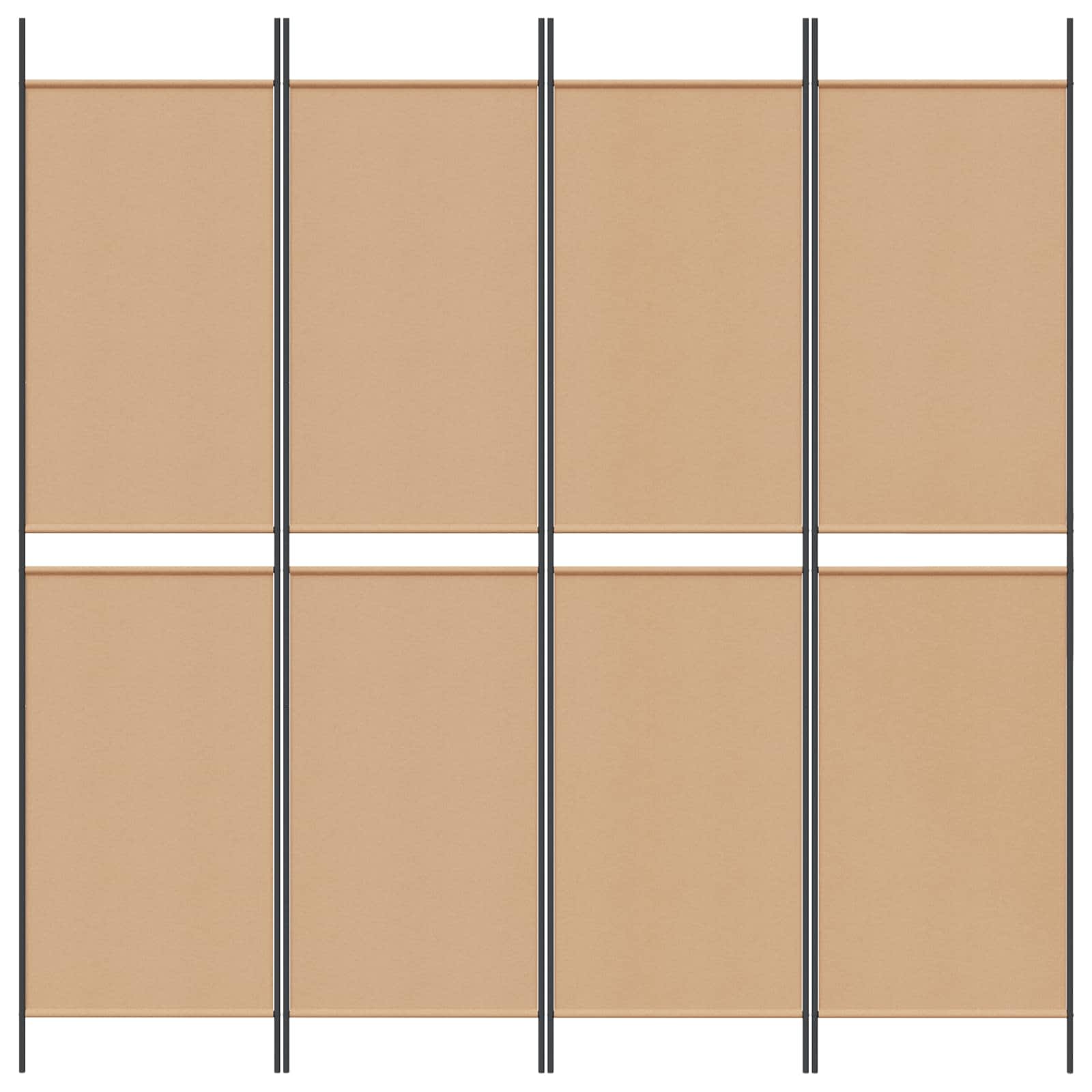 4-panelen kamerscherm Beige 200 x 200 cm Stof is nu te koop bij PeponiXL, paradijselijk wonen!