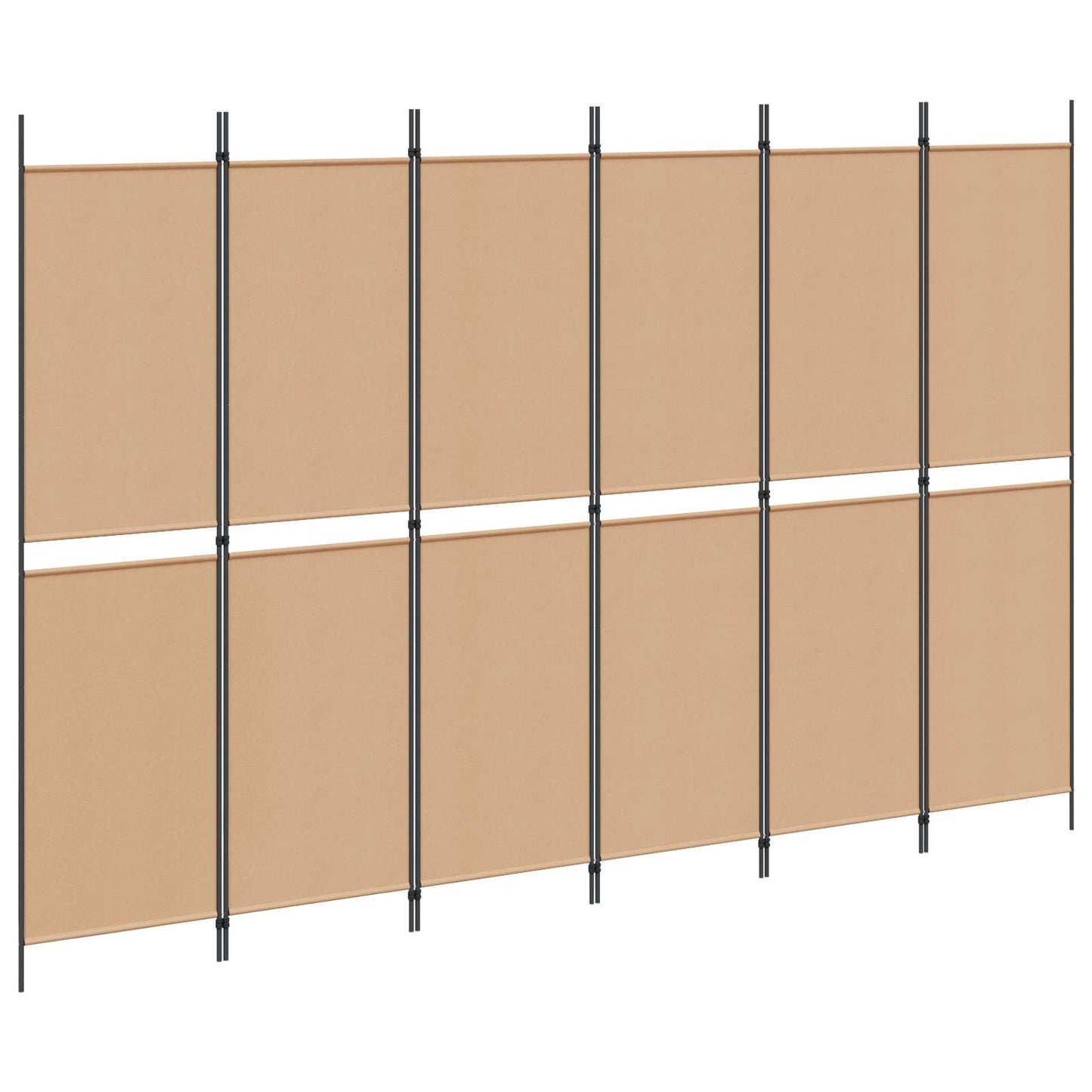 6-Panelen Kamerscherm Beige 300 x 200 cm Stof is nu te koop bij PeponiXL, paradijselijk wonen!