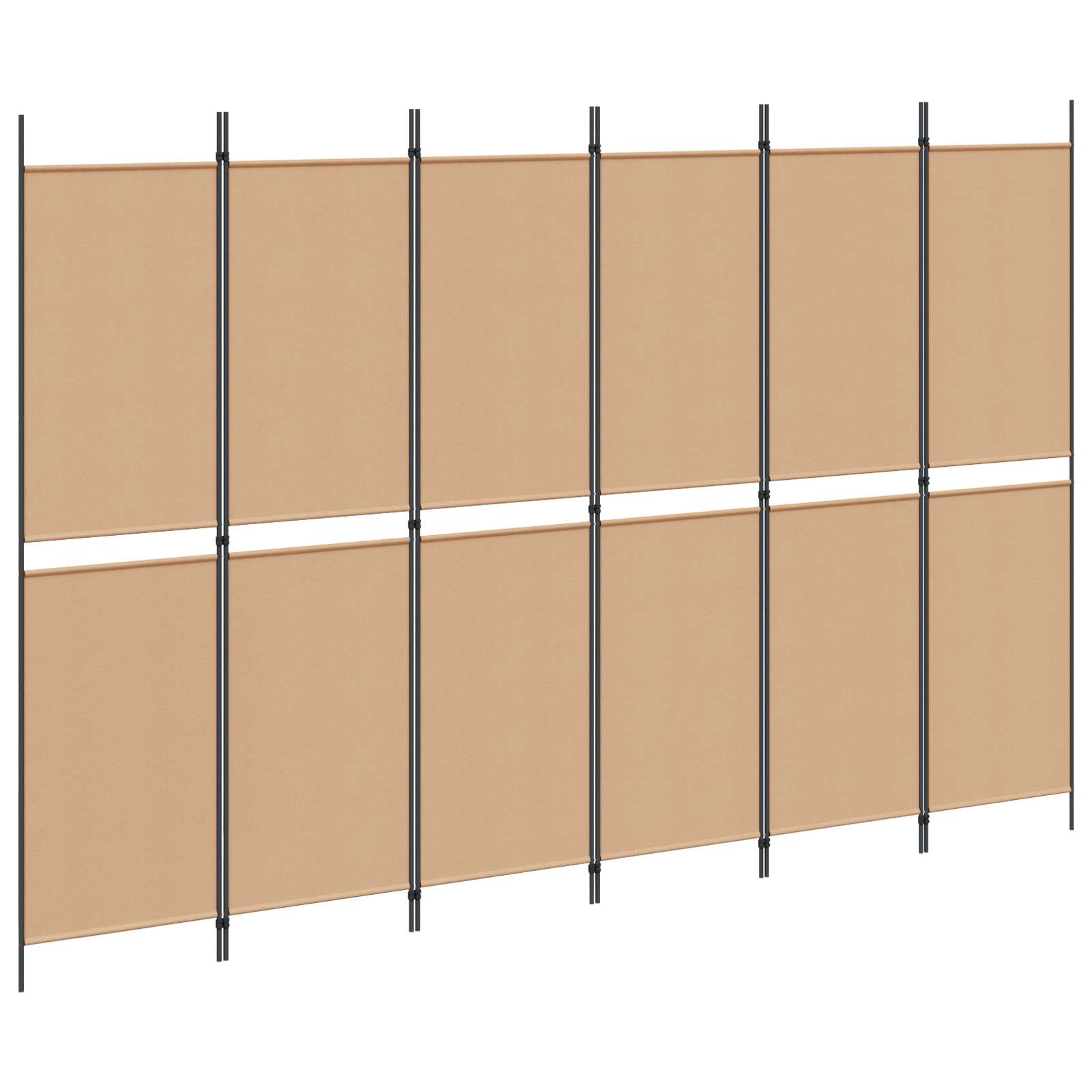 6-Panelen Kamerscherm Beige 300 x 200 cm Stof is nu te koop bij PeponiXL, paradijselijk wonen!