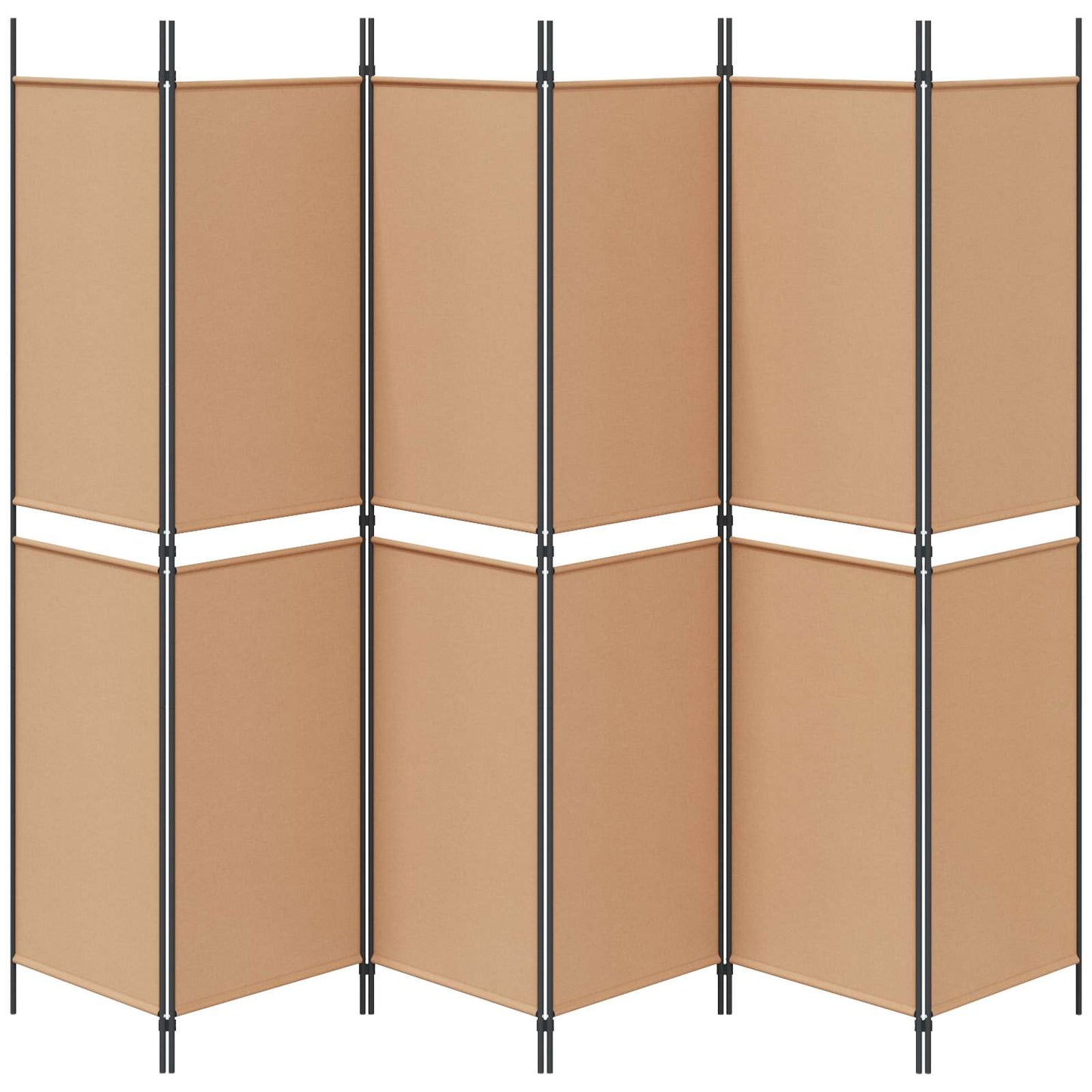 6-Panelen Kamerscherm Beige 300 x 200 cm Stof is nu te koop bij PeponiXL, paradijselijk wonen!