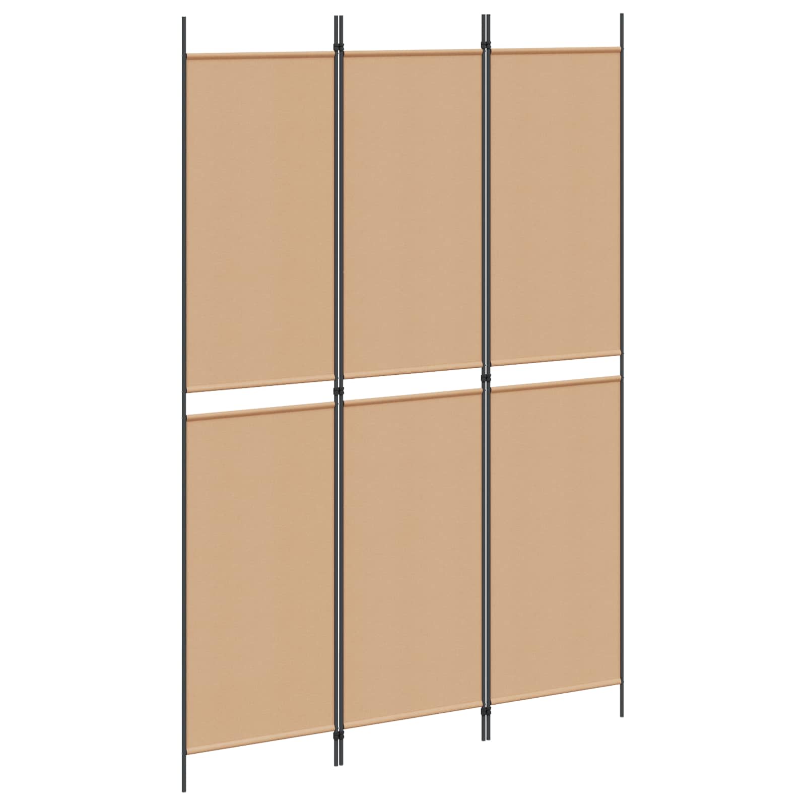3-Panel Room Divider Beige 150 x 220 cm Stof is nu te koop bij PeponiXL, paradijselijk wonen!