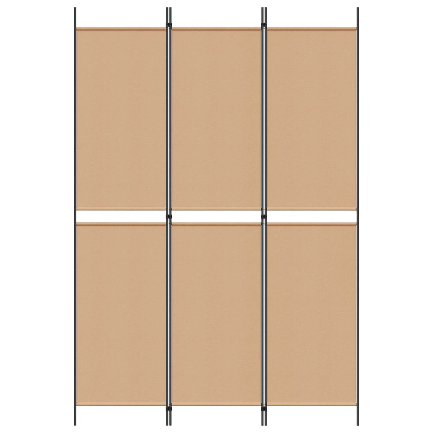 3-Panel Room Divider Beige 150 x 220 cm Stof is nu te koop bij PeponiXL, paradijselijk wonen!