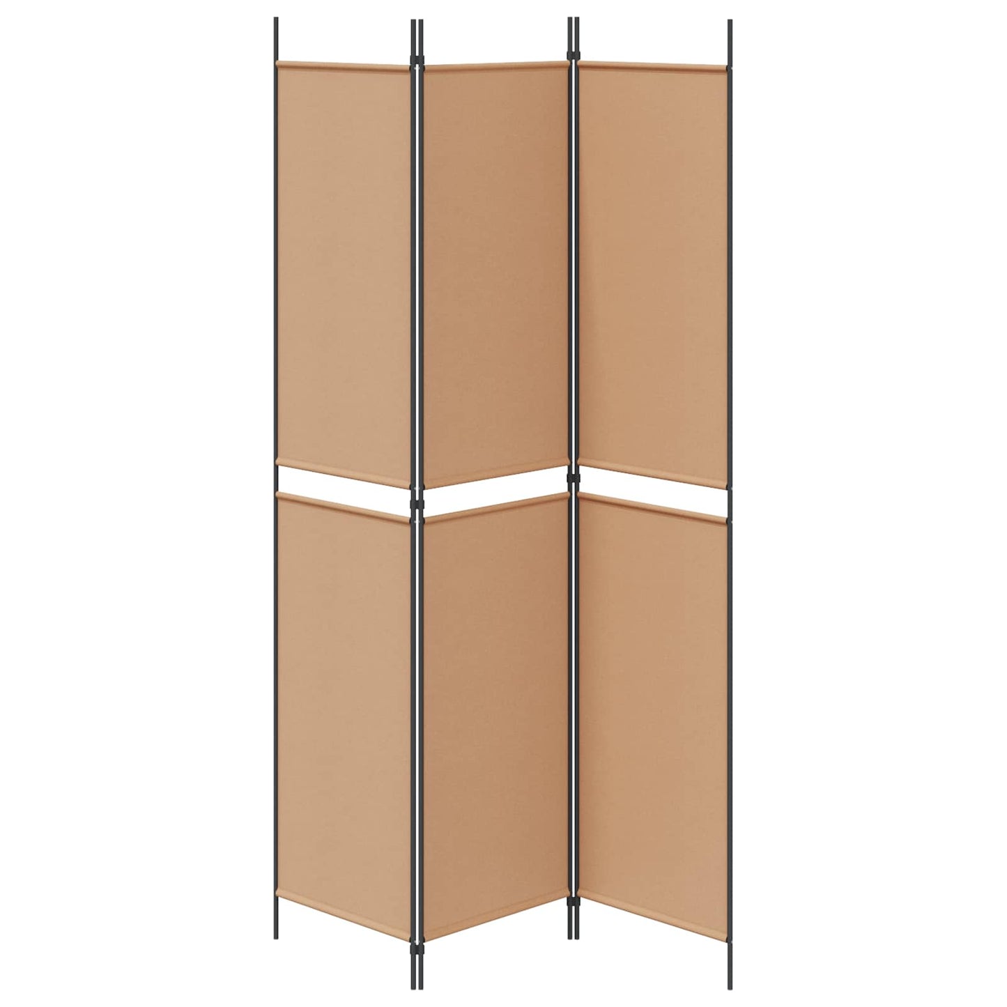 3-Panel Room Divider Beige 150 x 220 cm Stof is nu te koop bij PeponiXL, paradijselijk wonen!