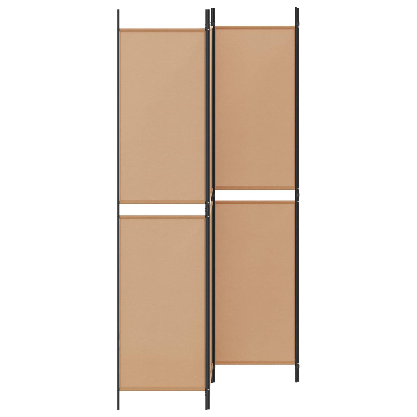4-panelen roomdivider Beige 200 x 220 cm Stof is nu te koop bij PeponiXL, paradijselijk wonen!