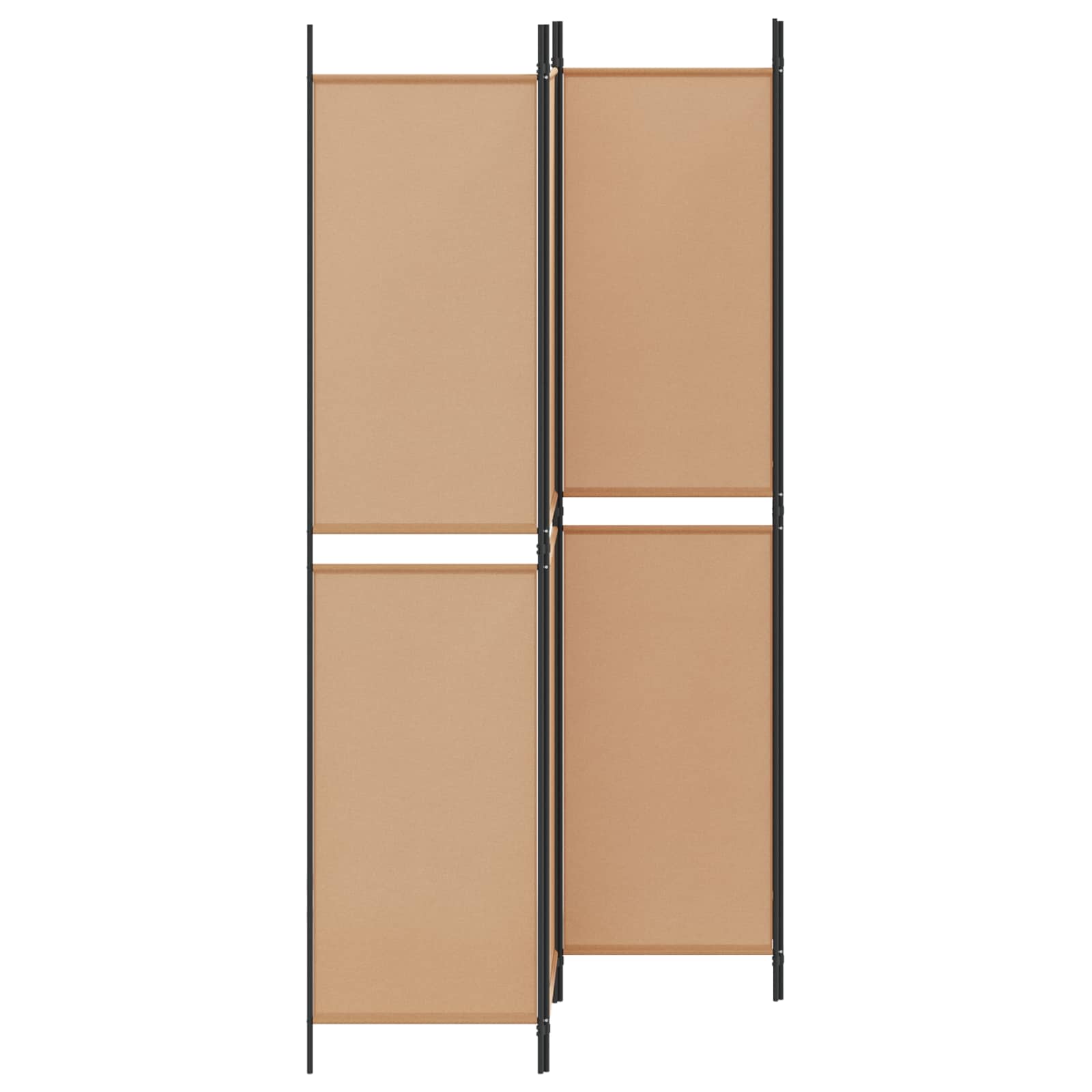 4-panelen roomdivider Beige 200 x 220 cm Stof is nu te koop bij PeponiXL, paradijselijk wonen!