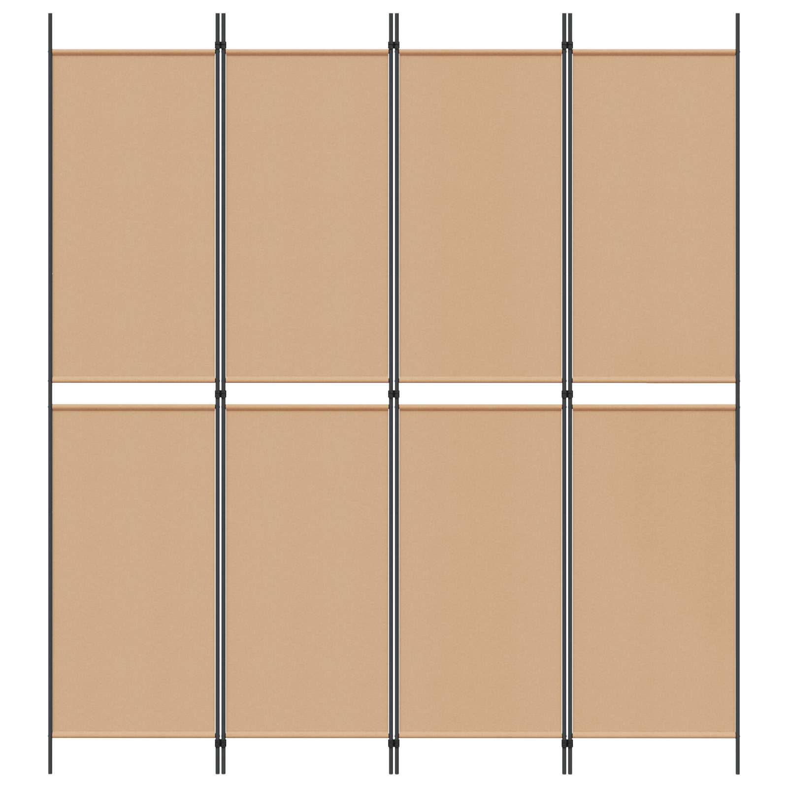 4-panelen roomdivider Beige 200 x 220 cm Stof is nu te koop bij PeponiXL, paradijselijk wonen!