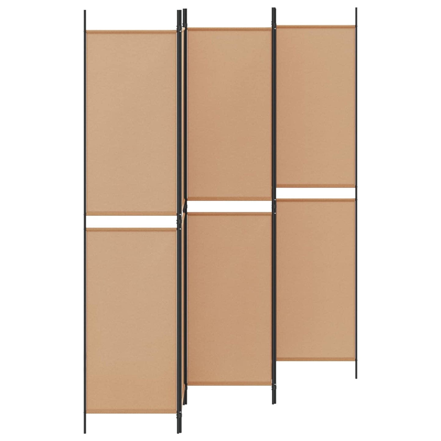 5-Panel Room Divider Beige 250 x 220 cm Stof is nu te koop bij PeponiXL, paradijselijk wonen!