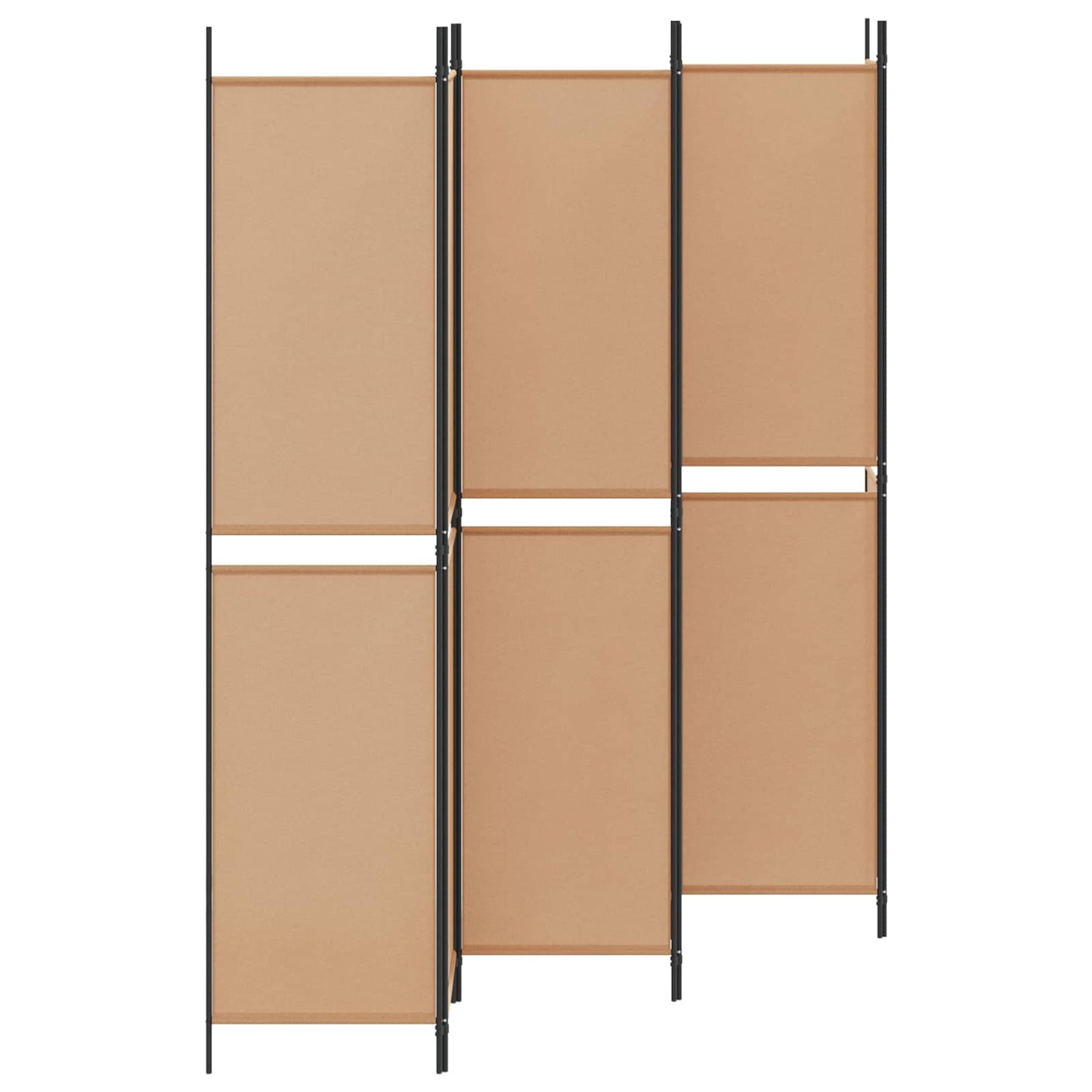 6-Panelen Kamerscherm Beige 300 x 220 cm Stof is nu te koop bij PeponiXL, paradijselijk wonen!