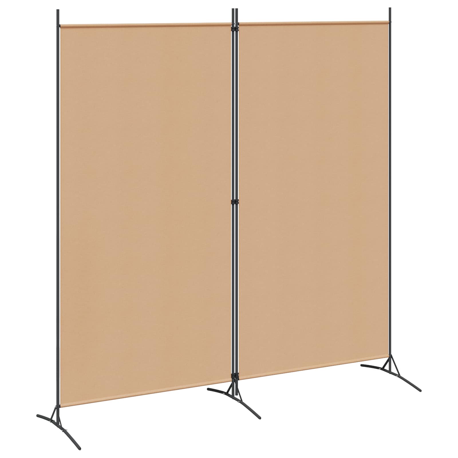 2-Panelen Kamerscherm Beige 175 x 180 cm Stof is nu te koop bij PeponiXL, paradijselijk wonen!