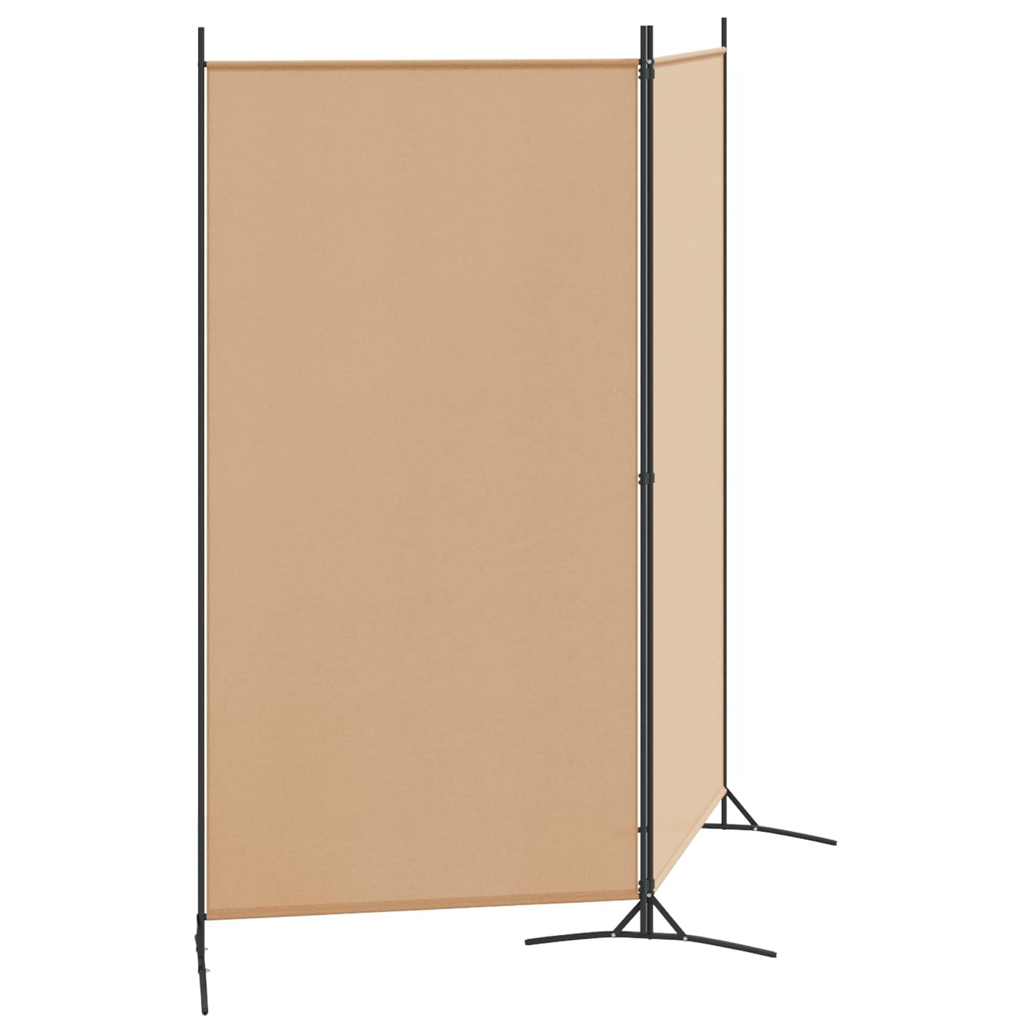 2-Panelen Kamerscherm Beige 175 x 180 cm Stof is nu te koop bij PeponiXL, paradijselijk wonen!