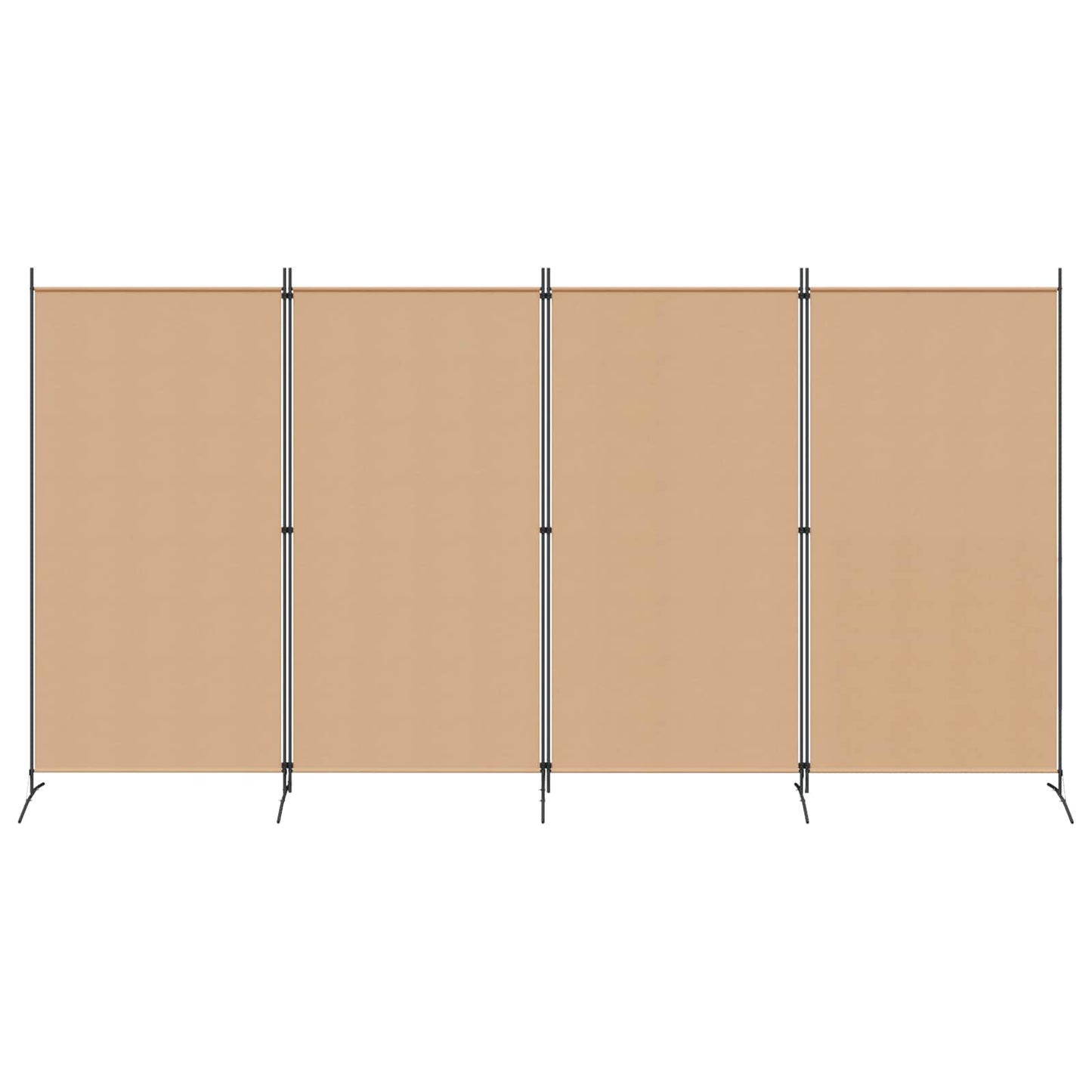 4-panelen roomdivider Beige 346 x 180 cm Stof is nu te koop bij PeponiXL, paradijselijk wonen!
