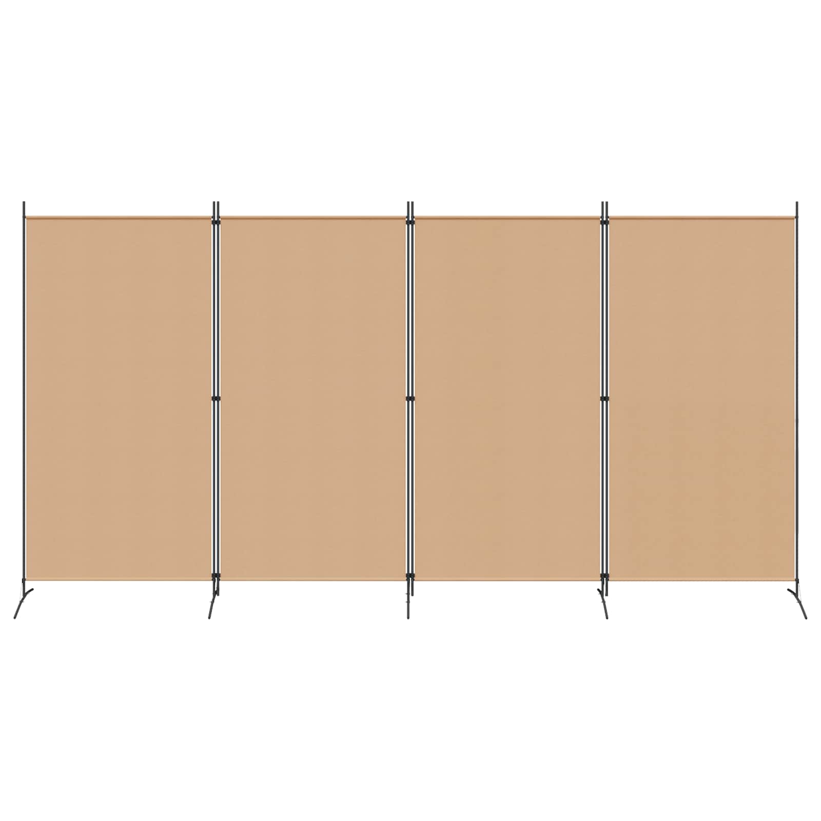 4-panelen roomdivider Beige 346 x 180 cm Stof is nu te koop bij PeponiXL, paradijselijk wonen!