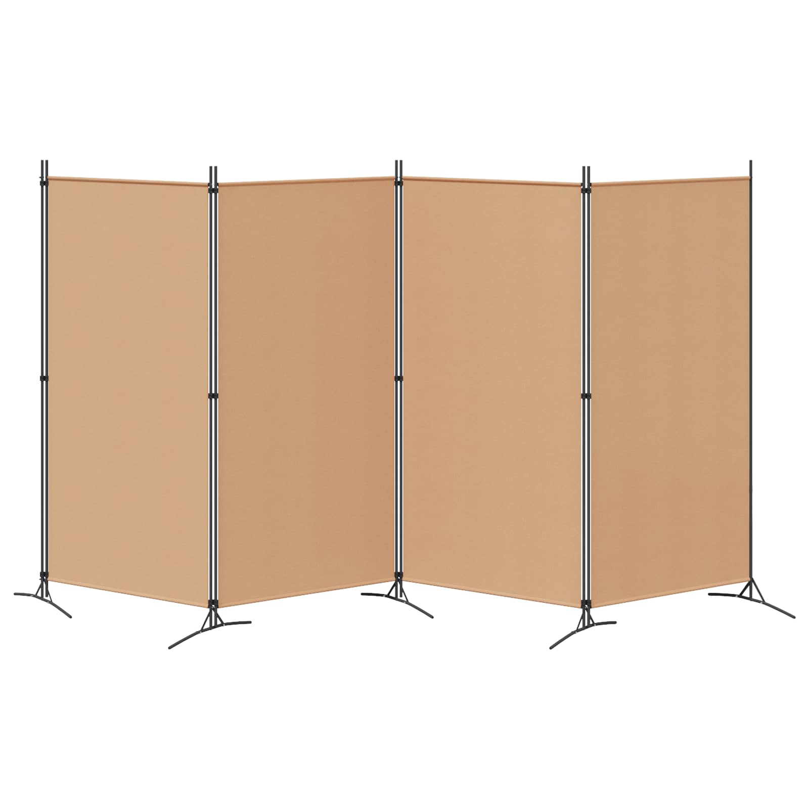 4-panelen roomdivider Beige 346 x 180 cm Stof is nu te koop bij PeponiXL, paradijselijk wonen!