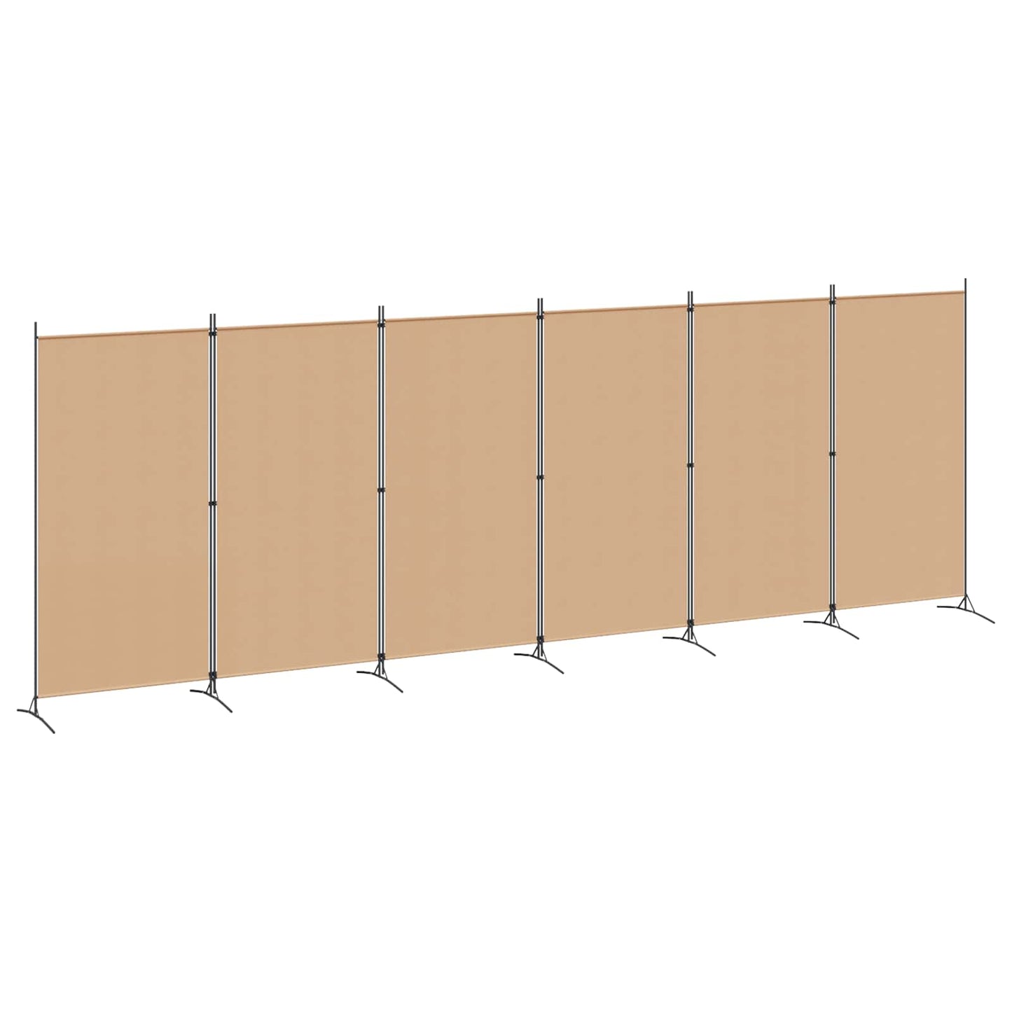 6-Panelen Kamerscherm Beige 520 x 180 cm Stof is nu te koop bij PeponiXL, paradijselijk wonen!