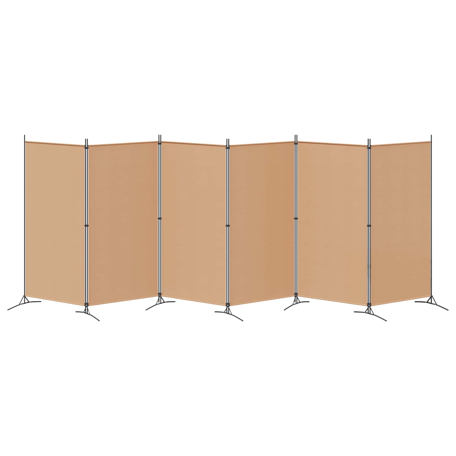 6-Panelen Kamerscherm Beige 520 x 180 cm Stof is nu te koop bij PeponiXL, paradijselijk wonen!