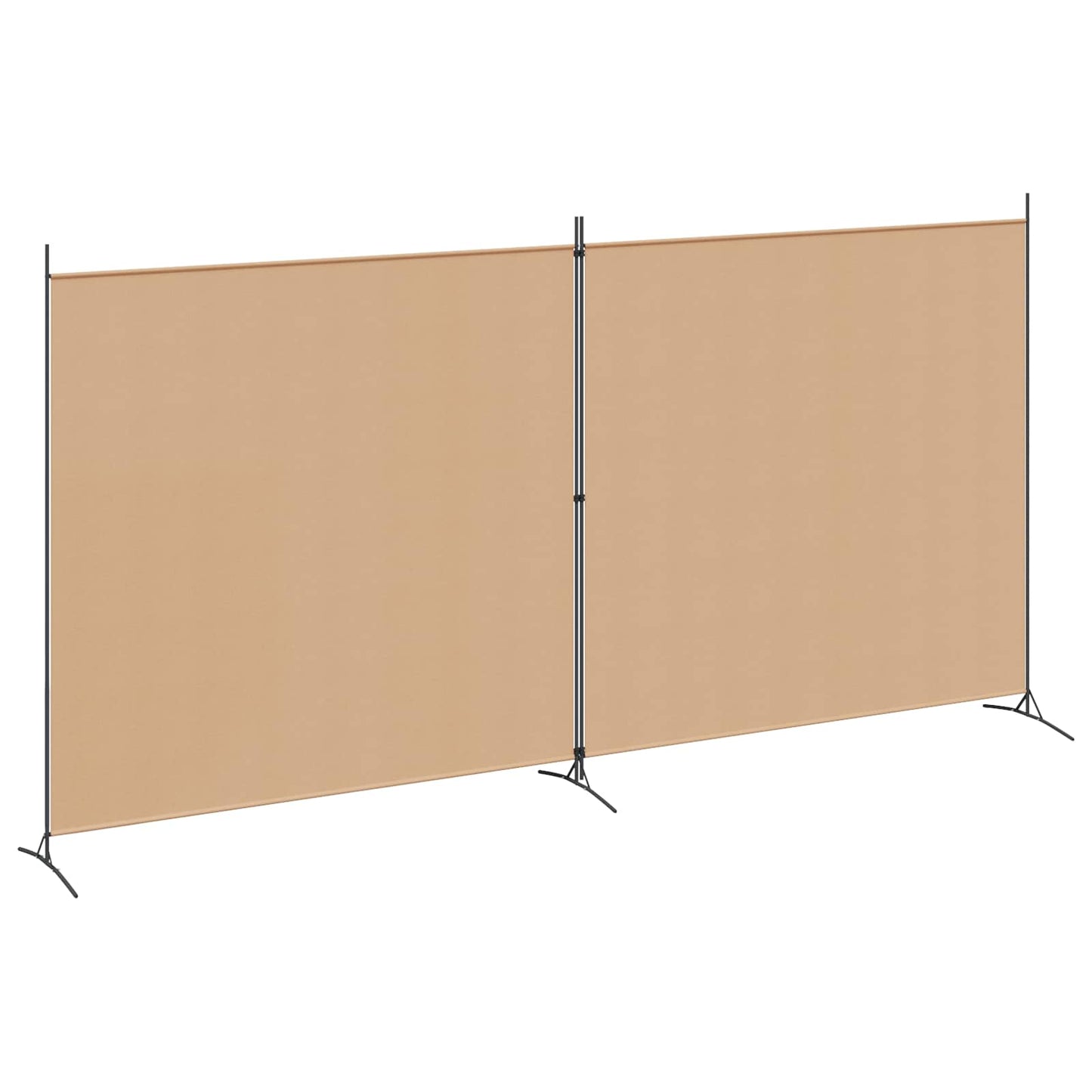 2-Panelen Kamerscherm Beige 348 x 180 cm Stof is nu te koop bij PeponiXL, paradijselijk wonen!