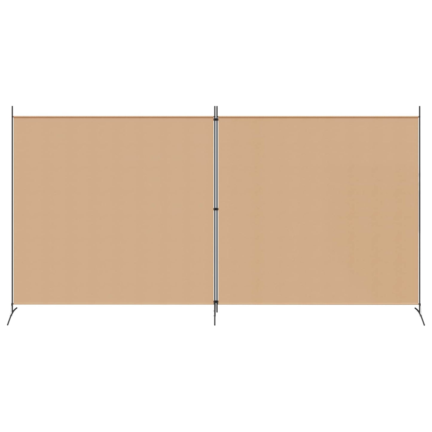 2-Panelen Kamerscherm Beige 348 x 180 cm Stof is nu te koop bij PeponiXL, paradijselijk wonen!