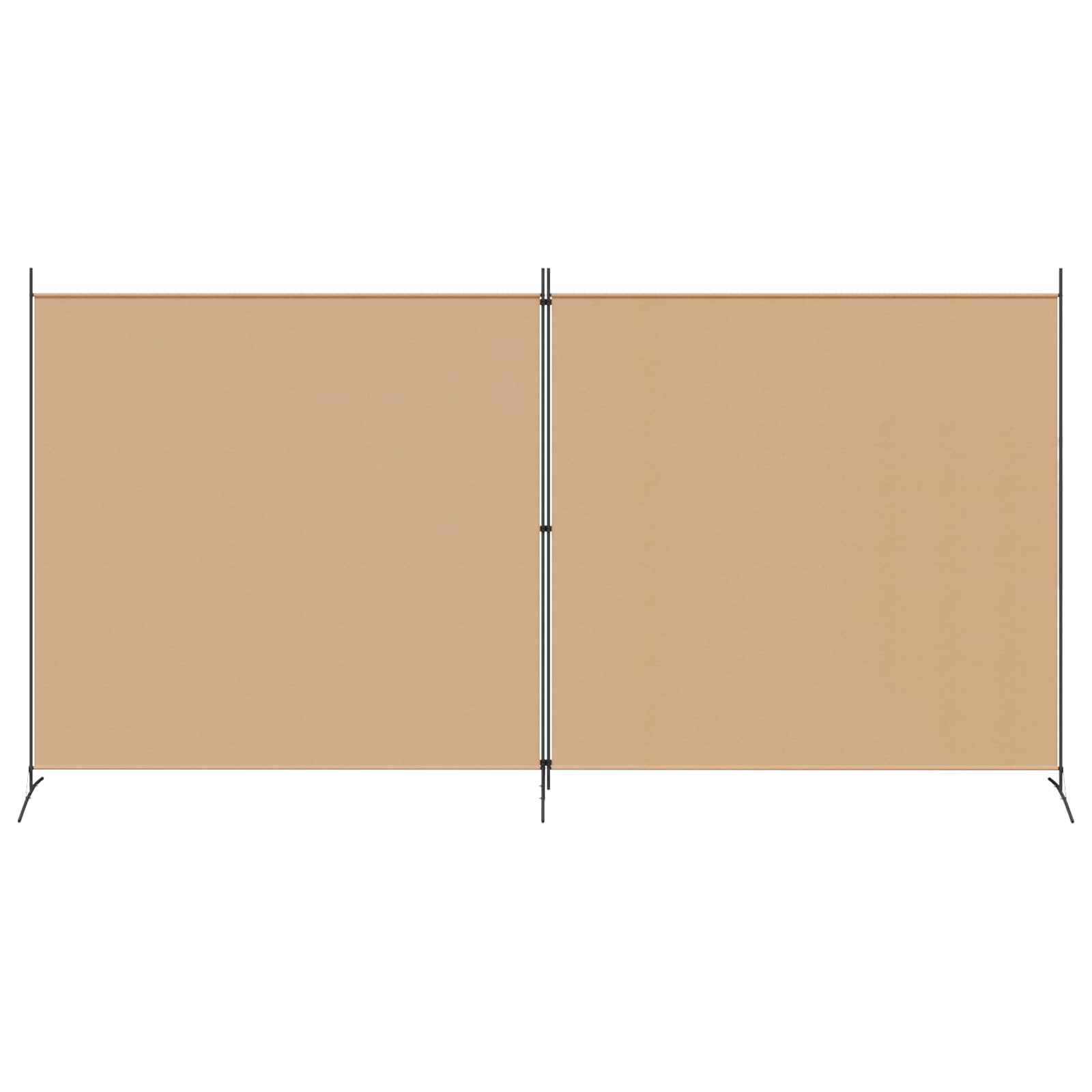 2-Panelen Kamerscherm Beige 348 x 180 cm Stof is nu te koop bij PeponiXL, paradijselijk wonen!