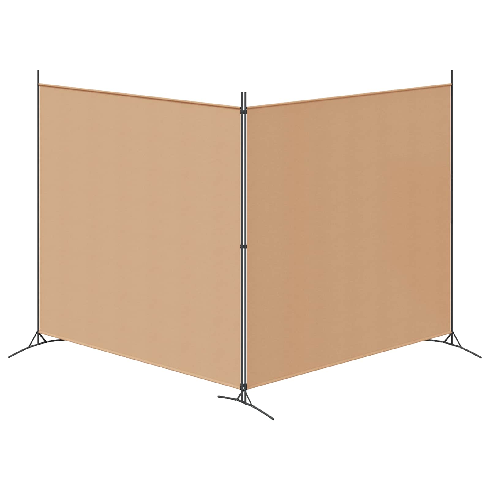 2-Panelen Kamerscherm Beige 348 x 180 cm Stof is nu te koop bij PeponiXL, paradijselijk wonen!