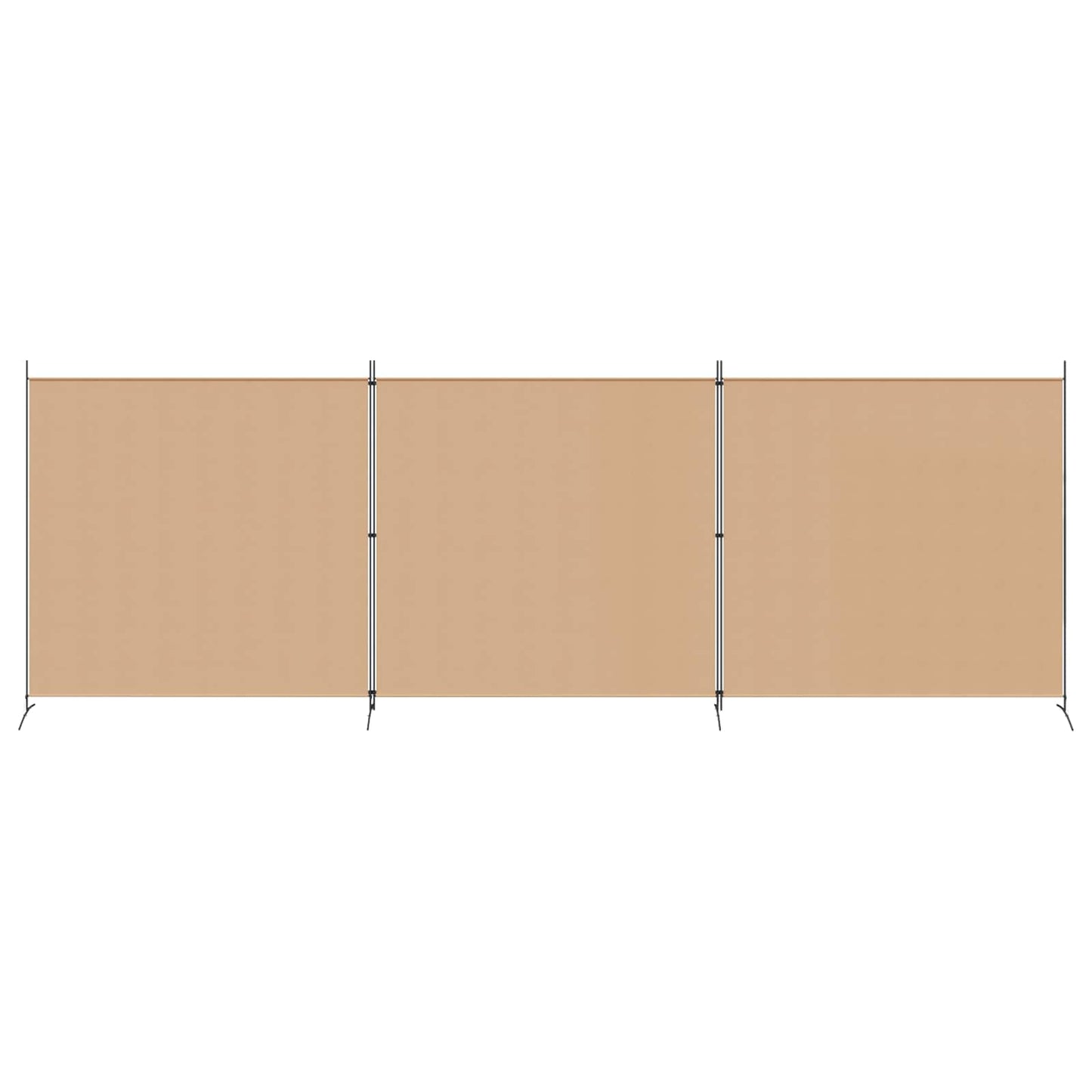 4-panelen roomdivider Beige 525 x 180 cm Stof is nu te koop bij PeponiXL, paradijselijk wonen!