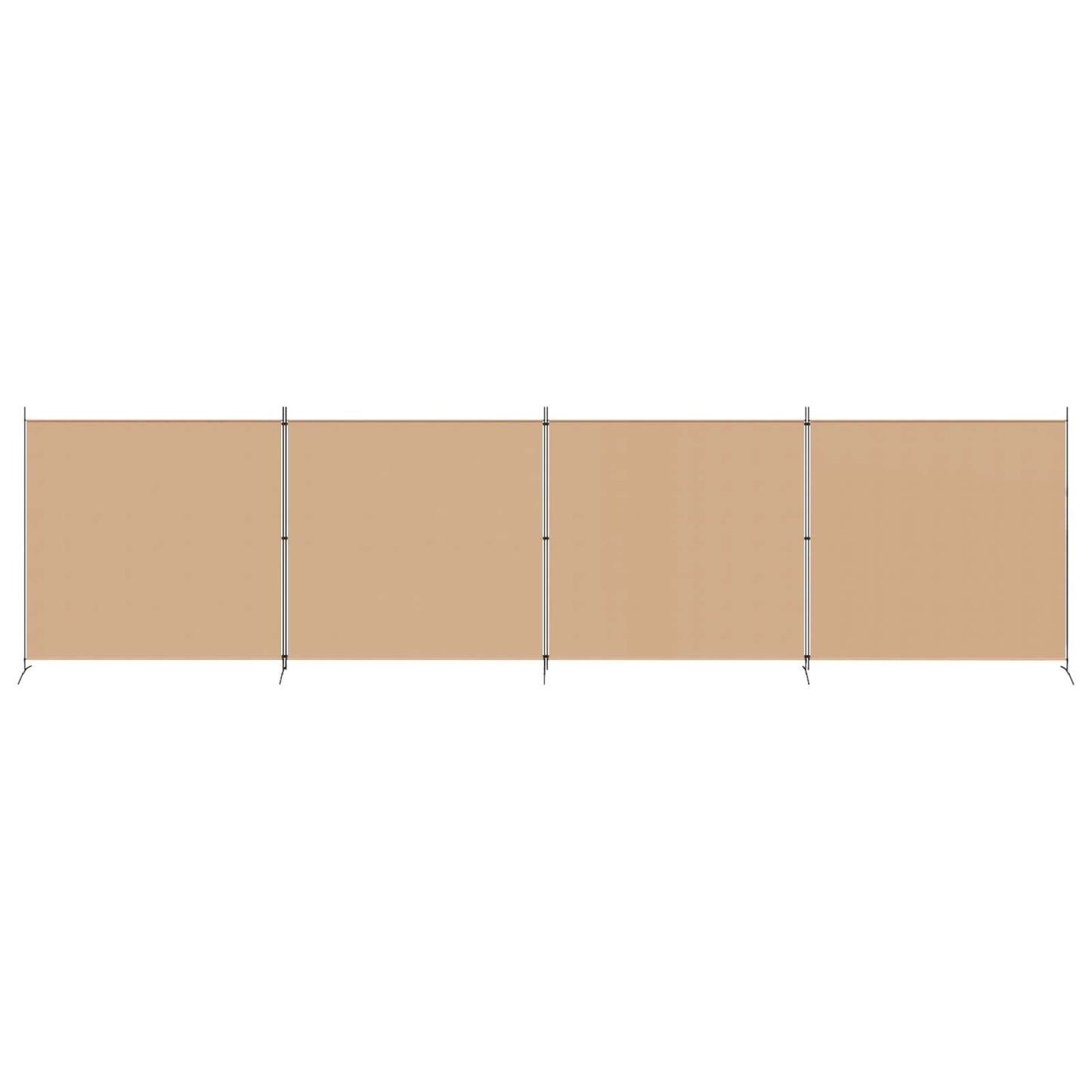 4-panelen roomdivider Beige 698 x 180 cm Stof is nu te koop bij PeponiXL, paradijselijk wonen!
