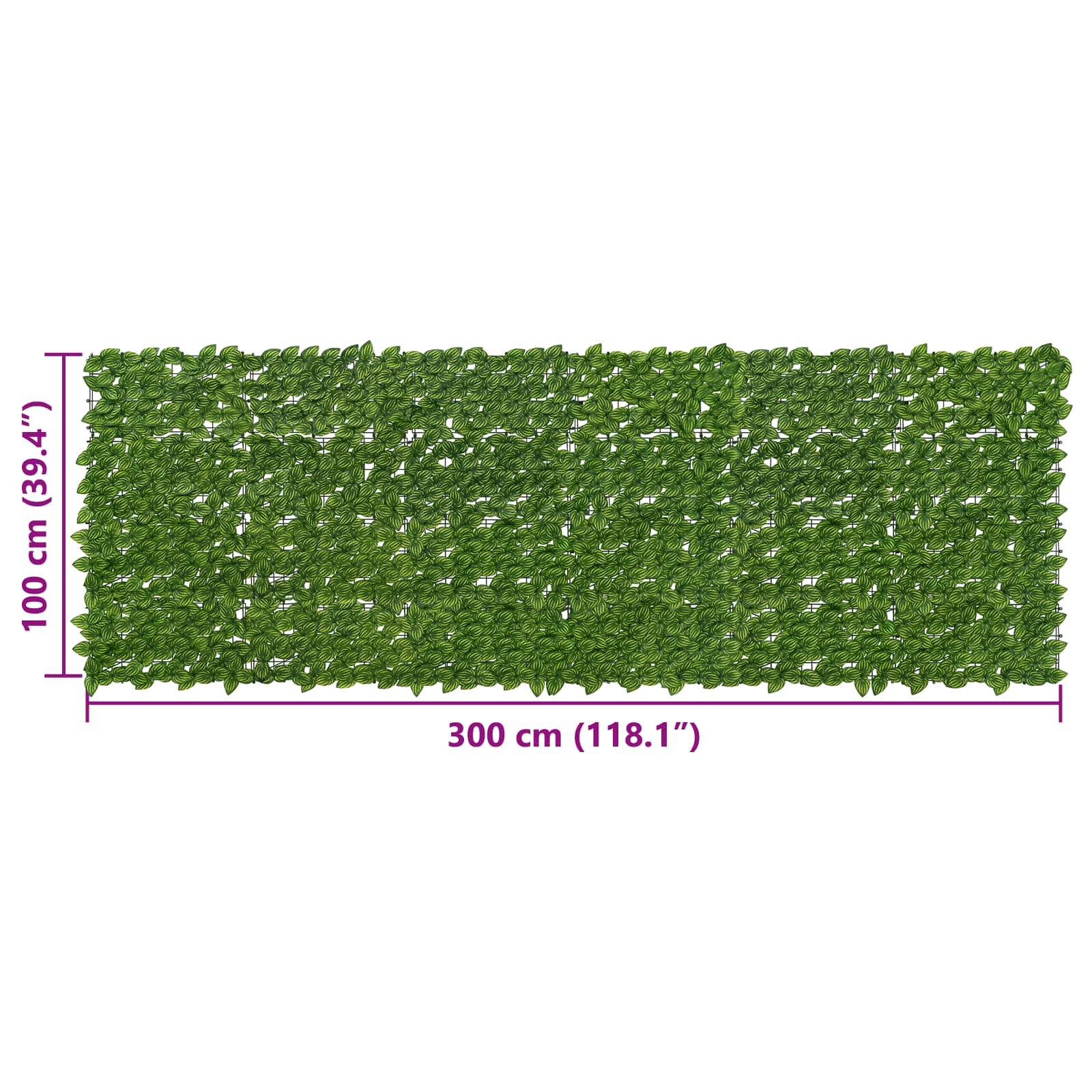 Balkonscherm met bladeren Groen en Geel 300 x 100 cm is nu te koop bij PeponiXL, paradijselijk wonen!