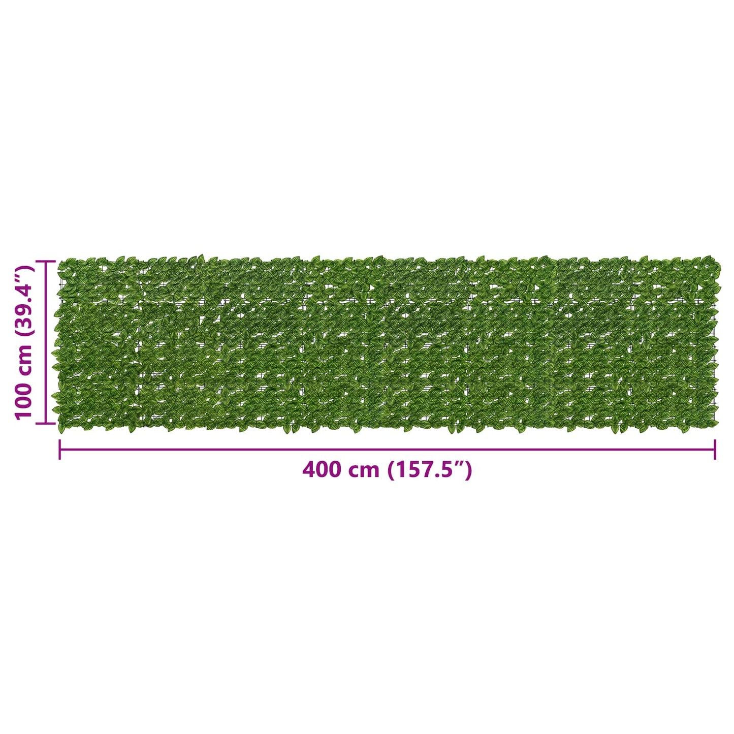 Balkonscherm met bladeren Groen en Geel 400 x 100 cm is nu te koop bij PeponiXL, paradijselijk wonen!