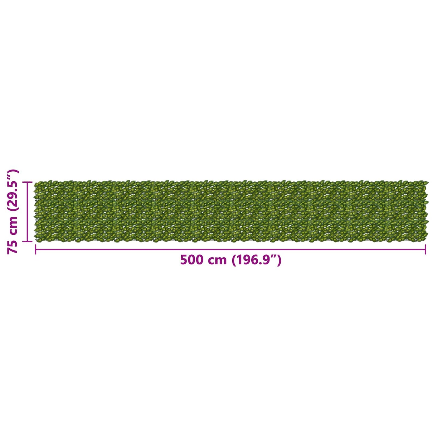 Balkonscherm met bladeren Groen en Geel 500 x 75 cm is nu te koop bij PeponiXL, paradijselijk wonen!