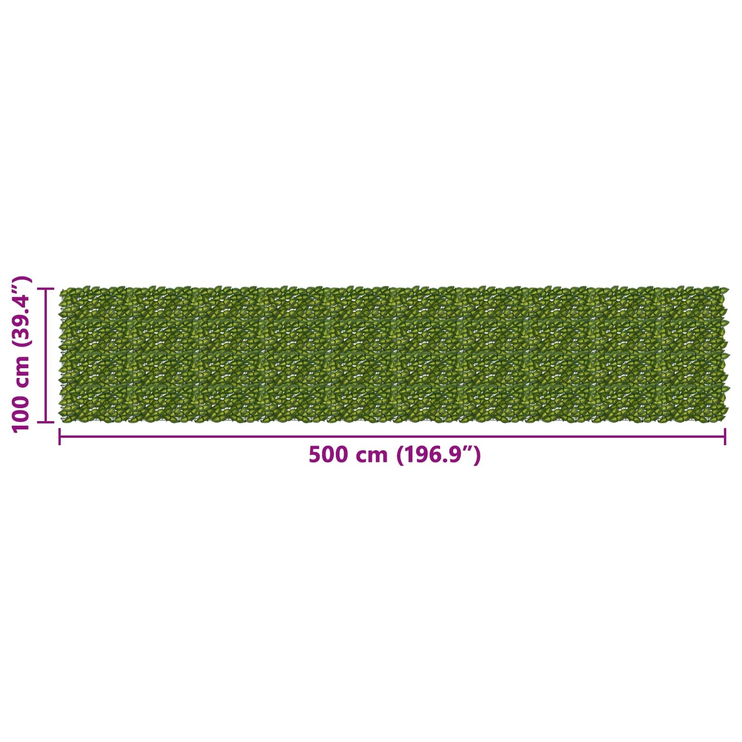 Balkonscherm met bladeren Groen en Geel 500 x 100 cm is nu te koop bij PeponiXL, paradijselijk wonen!